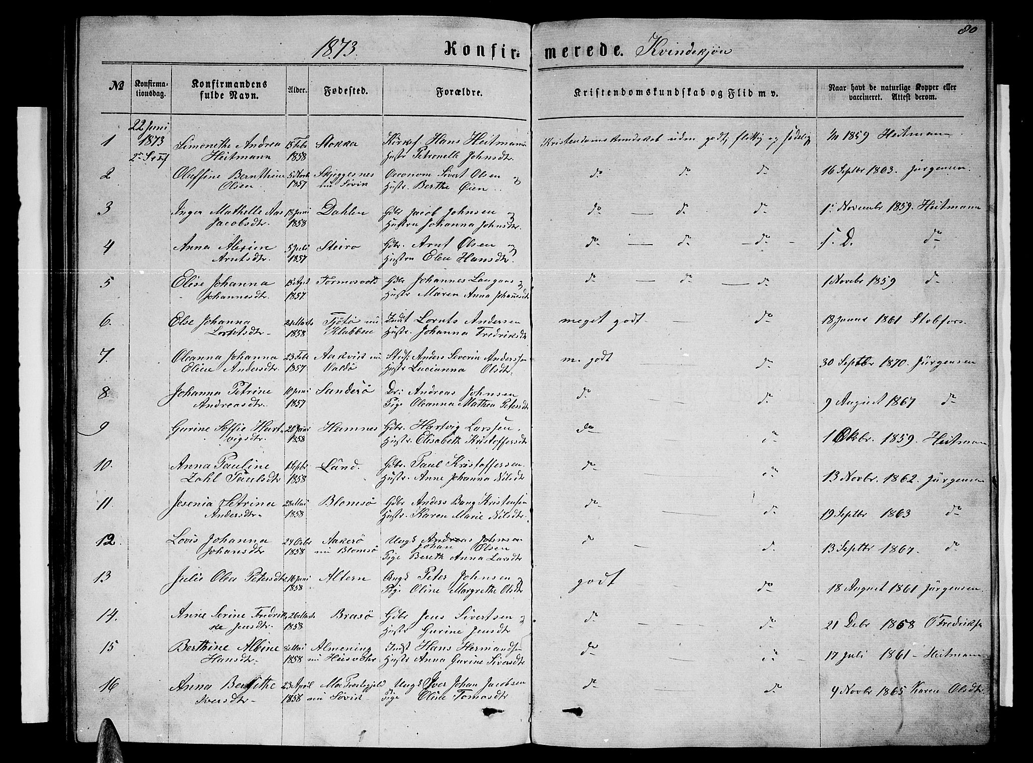 Ministerialprotokoller, klokkerbøker og fødselsregistre - Nordland, SAT/A-1459/830/L0461: Parish register (copy) no. 830C03, 1866-1881, p. 80