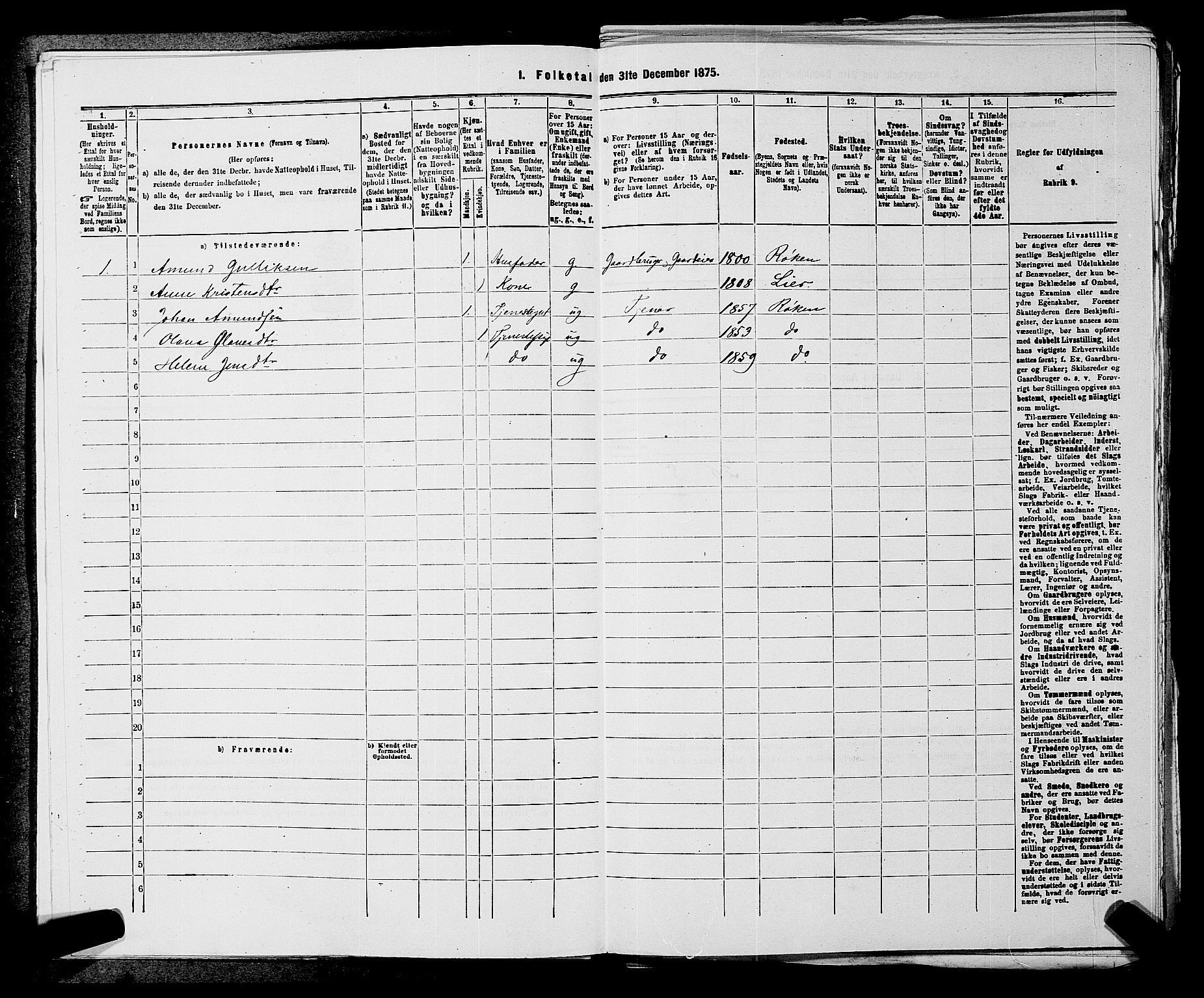 SAKO, 1875 census for 0627P Røyken, 1875, p. 48