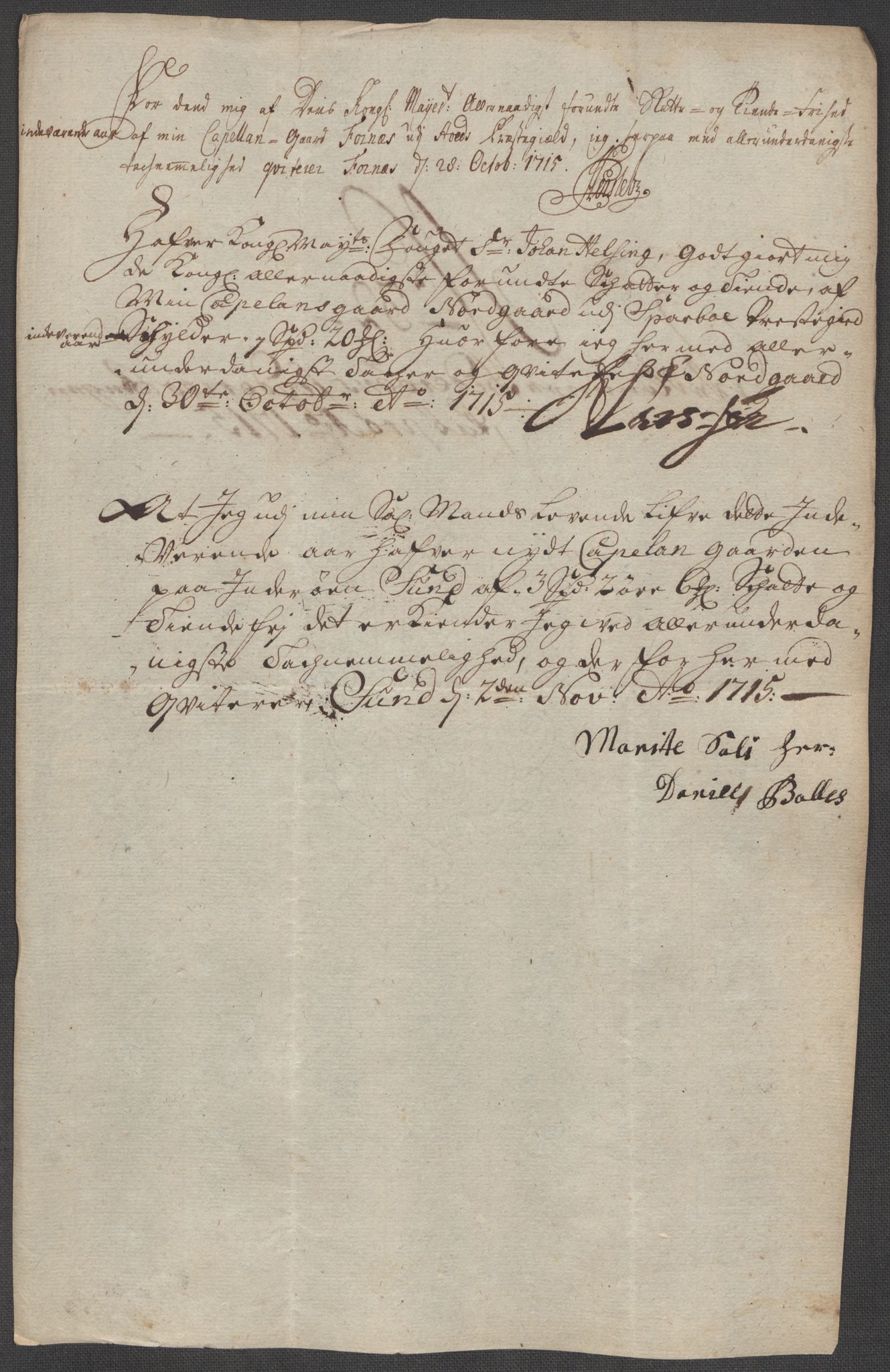 Rentekammeret inntil 1814, Reviderte regnskaper, Fogderegnskap, AV/RA-EA-4092/R63/L4323: Fogderegnskap Inderøy, 1715, p. 298