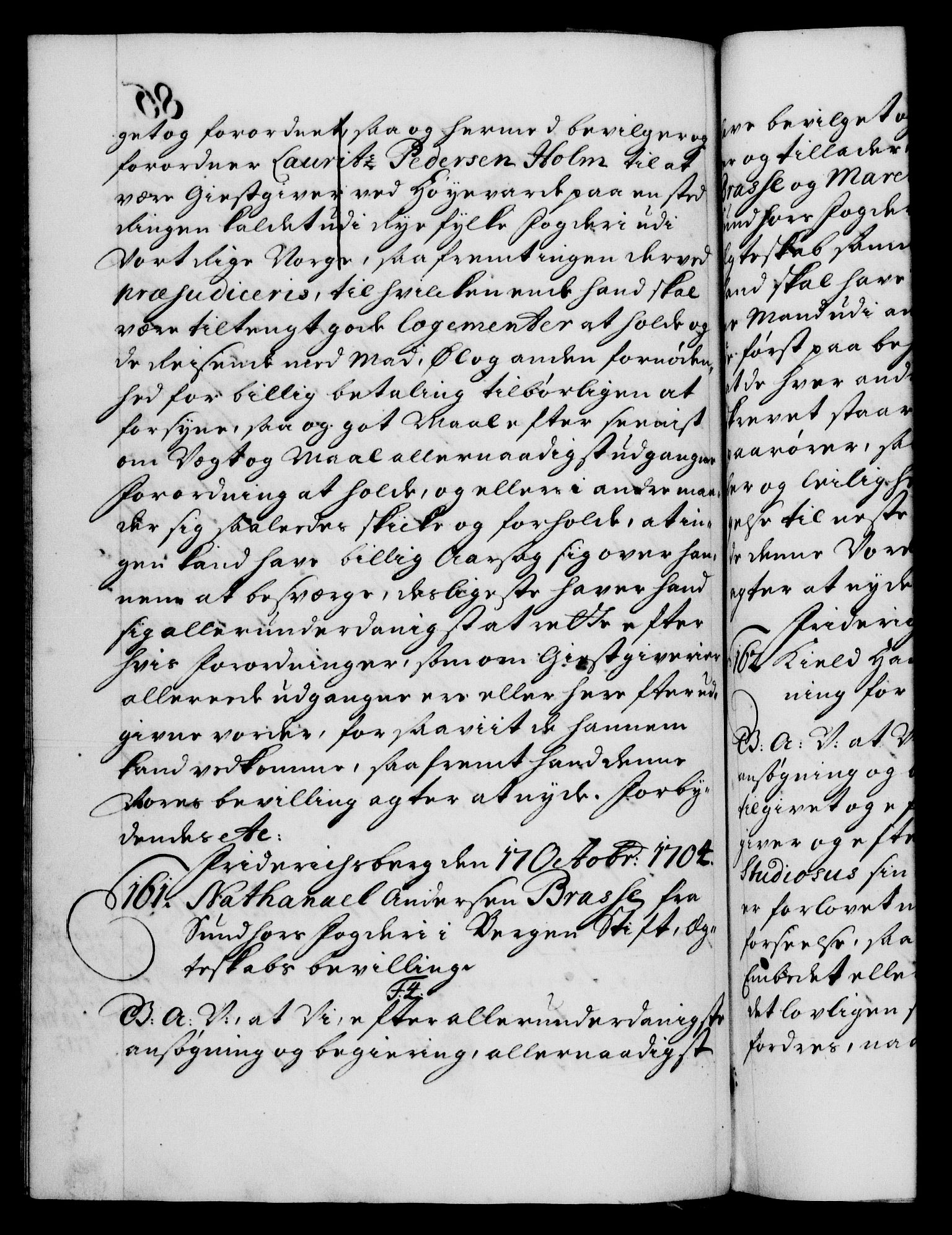 Danske Kanselli 1572-1799, AV/RA-EA-3023/F/Fc/Fca/Fcaa/L0019: Norske registre, 1704-1707, p. 86b