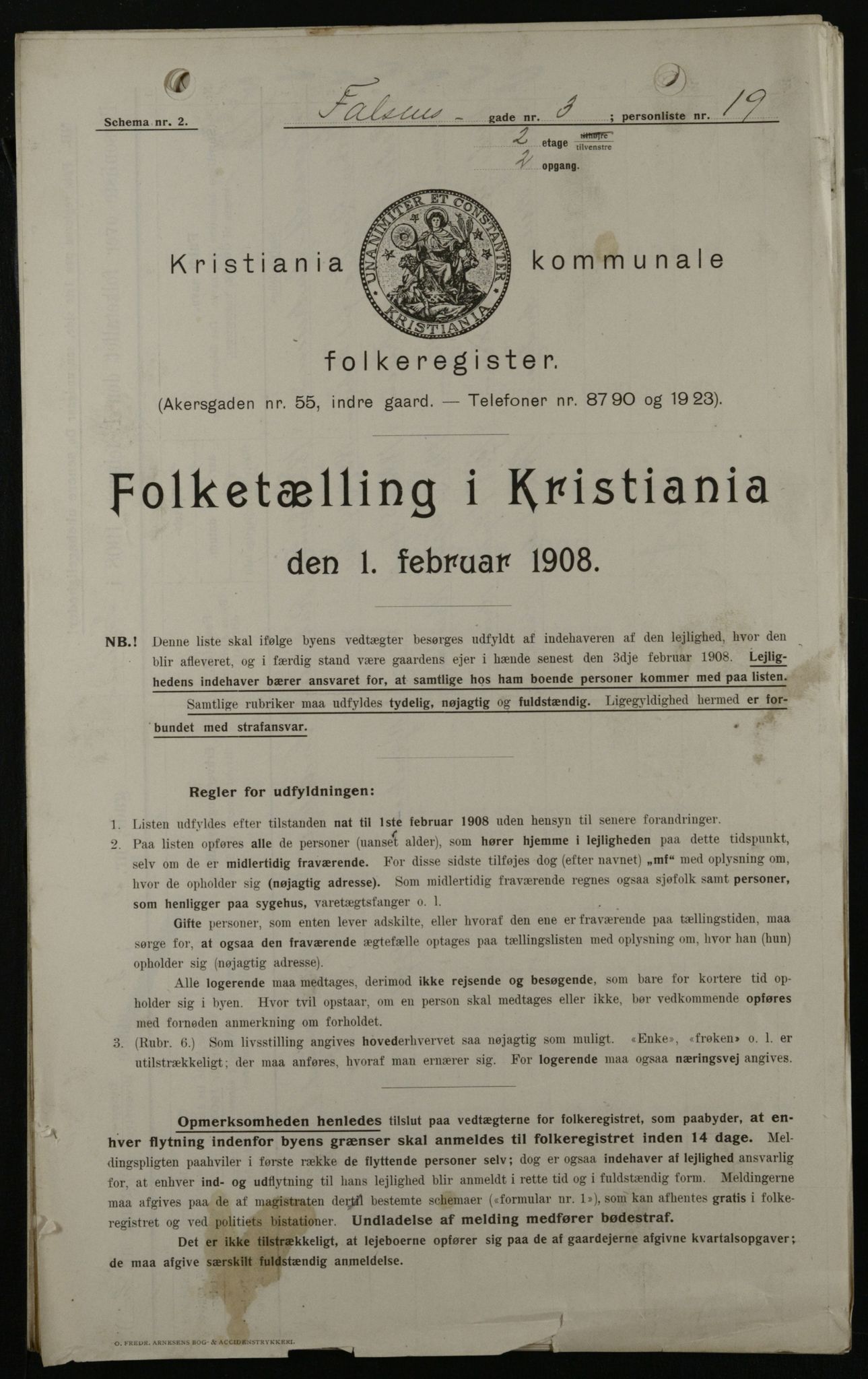 OBA, Municipal Census 1908 for Kristiania, 1908, p. 21189