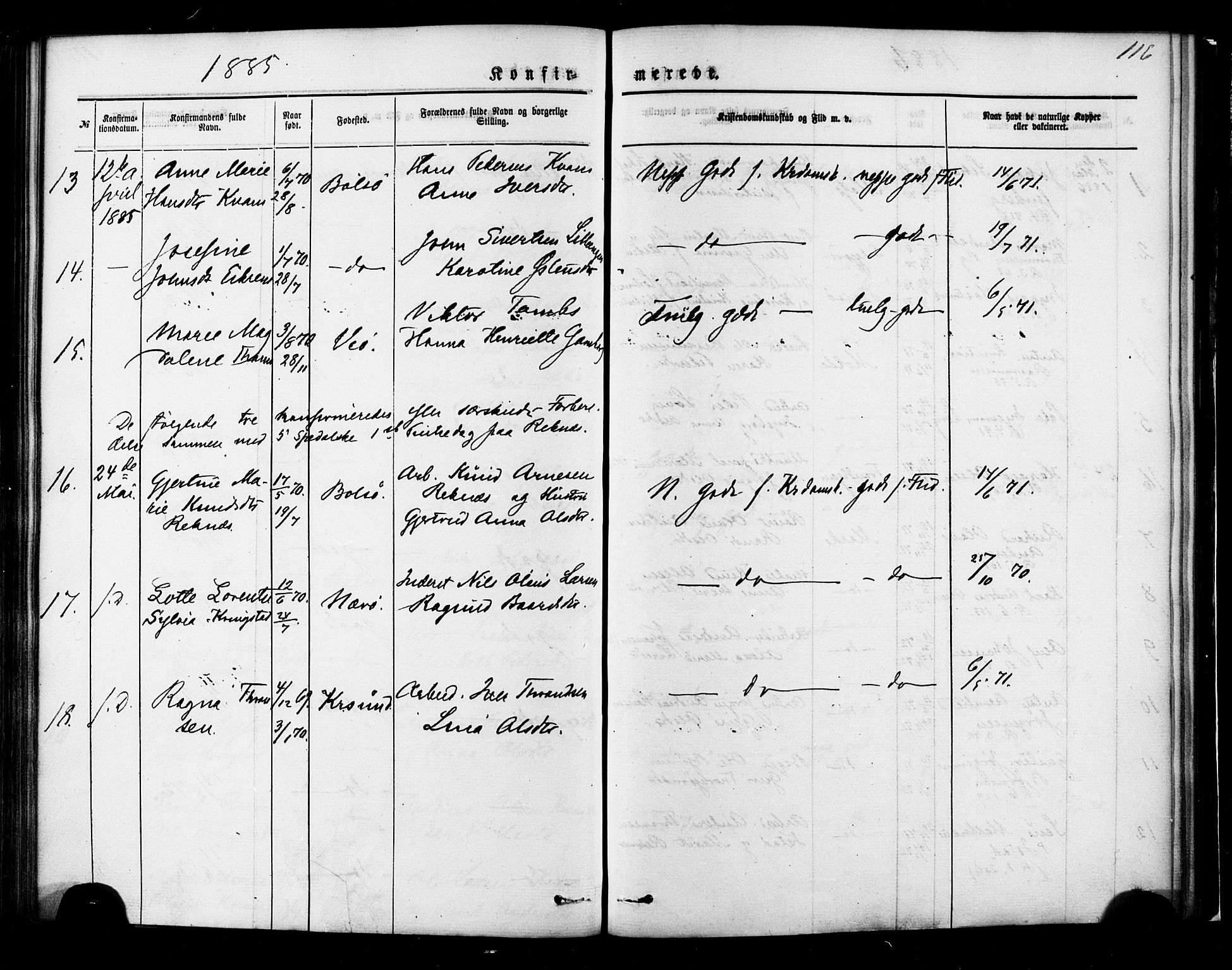 Ministerialprotokoller, klokkerbøker og fødselsregistre - Møre og Romsdal, AV/SAT-A-1454/558/L0691: Parish register (official) no. 558A05, 1873-1886, p. 116