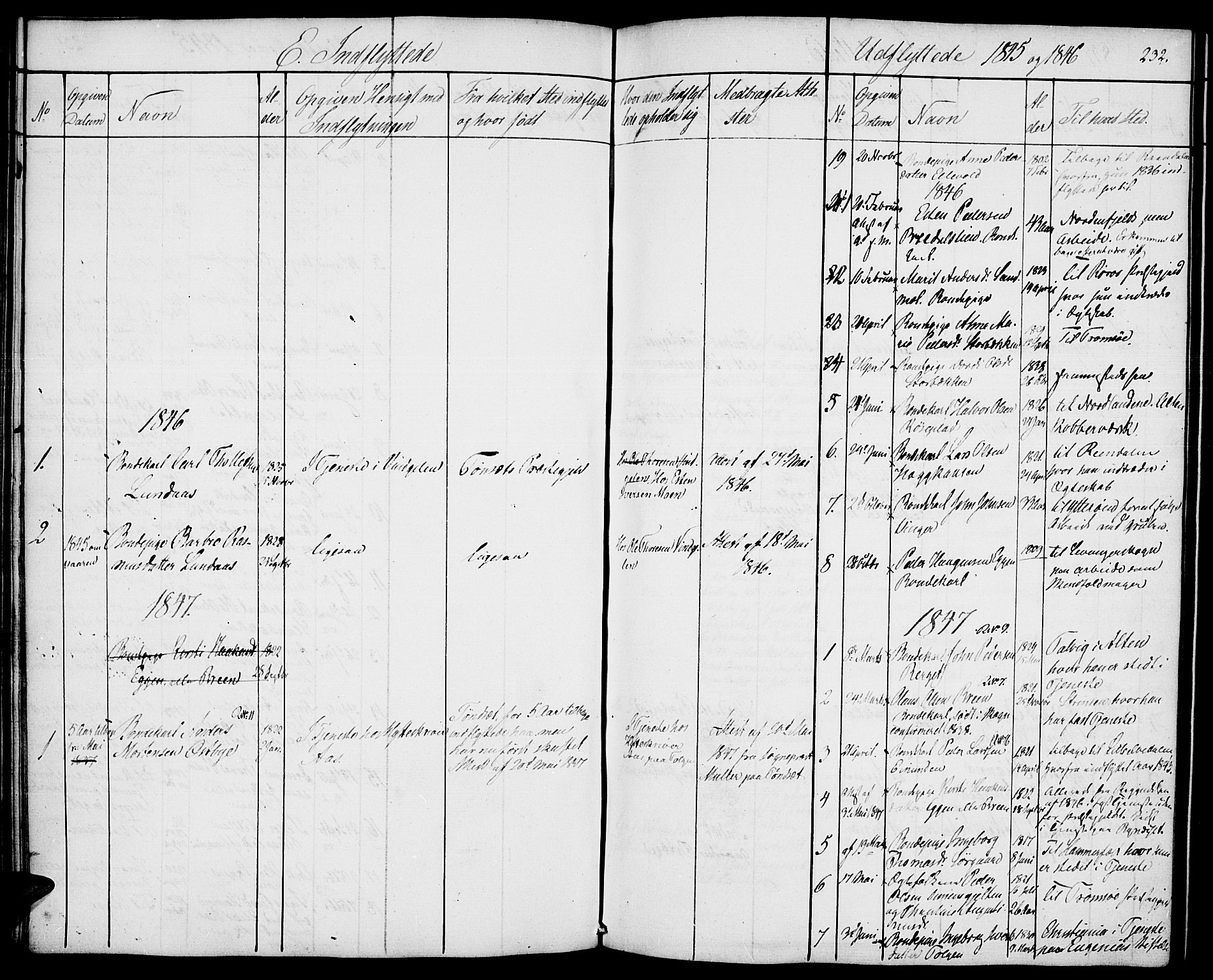 Tolga prestekontor, SAH/PREST-062/K/L0005: Parish register (official) no. 5, 1836-1852, p. 232
