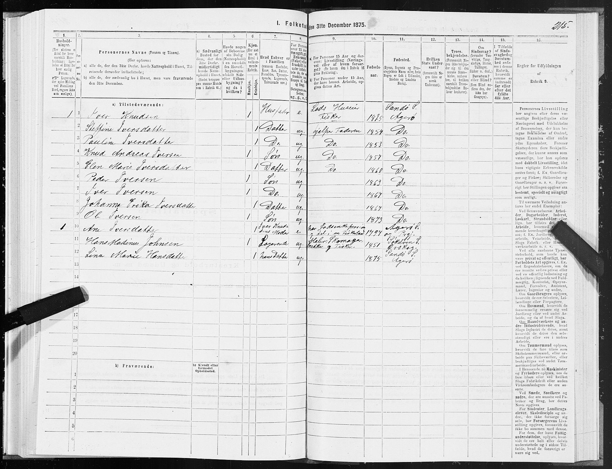 SAT, 1875 census for 1545P Aukra, 1875, p. 3215