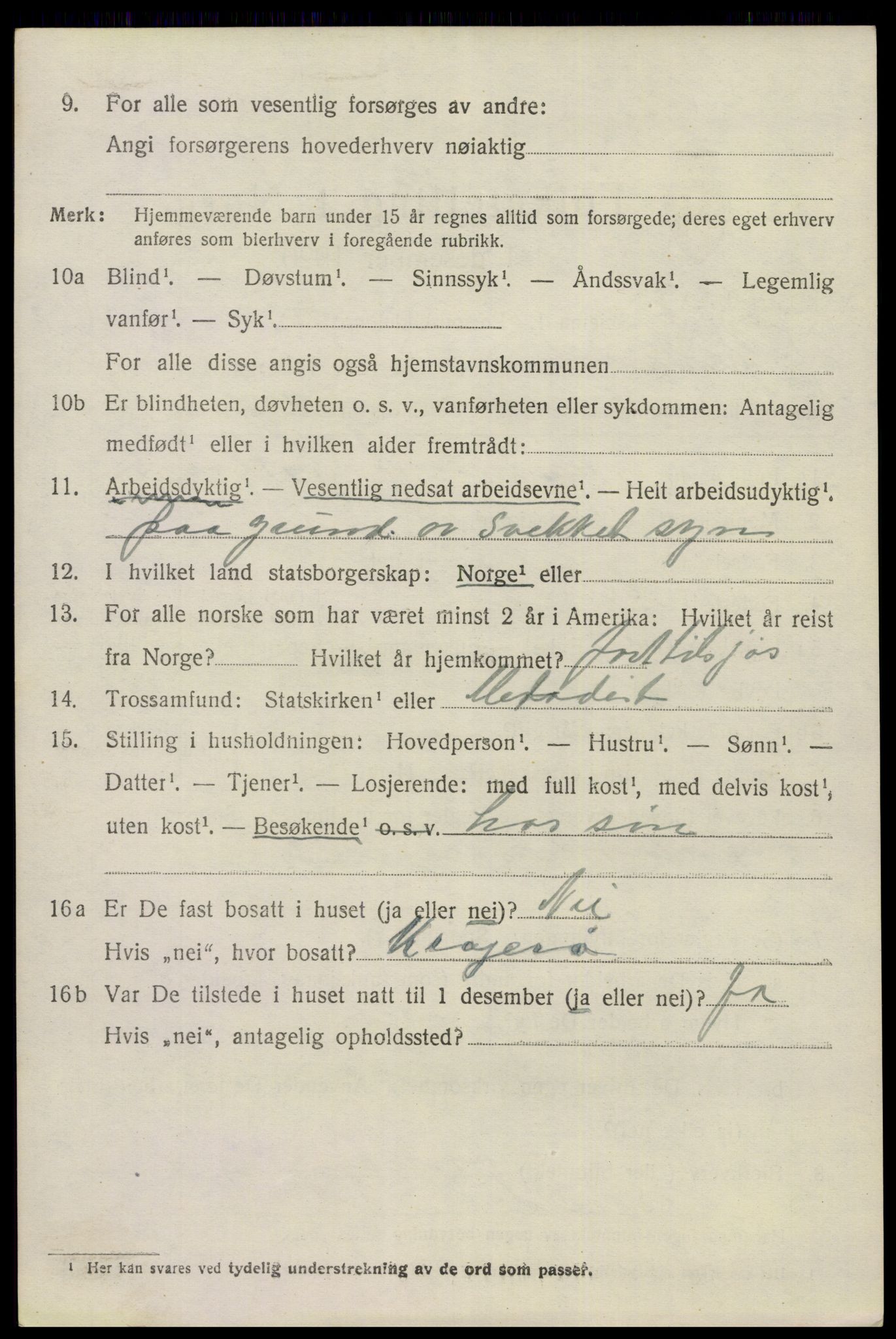 SAKO, 1920 census for Eidanger, 1920, p. 6483