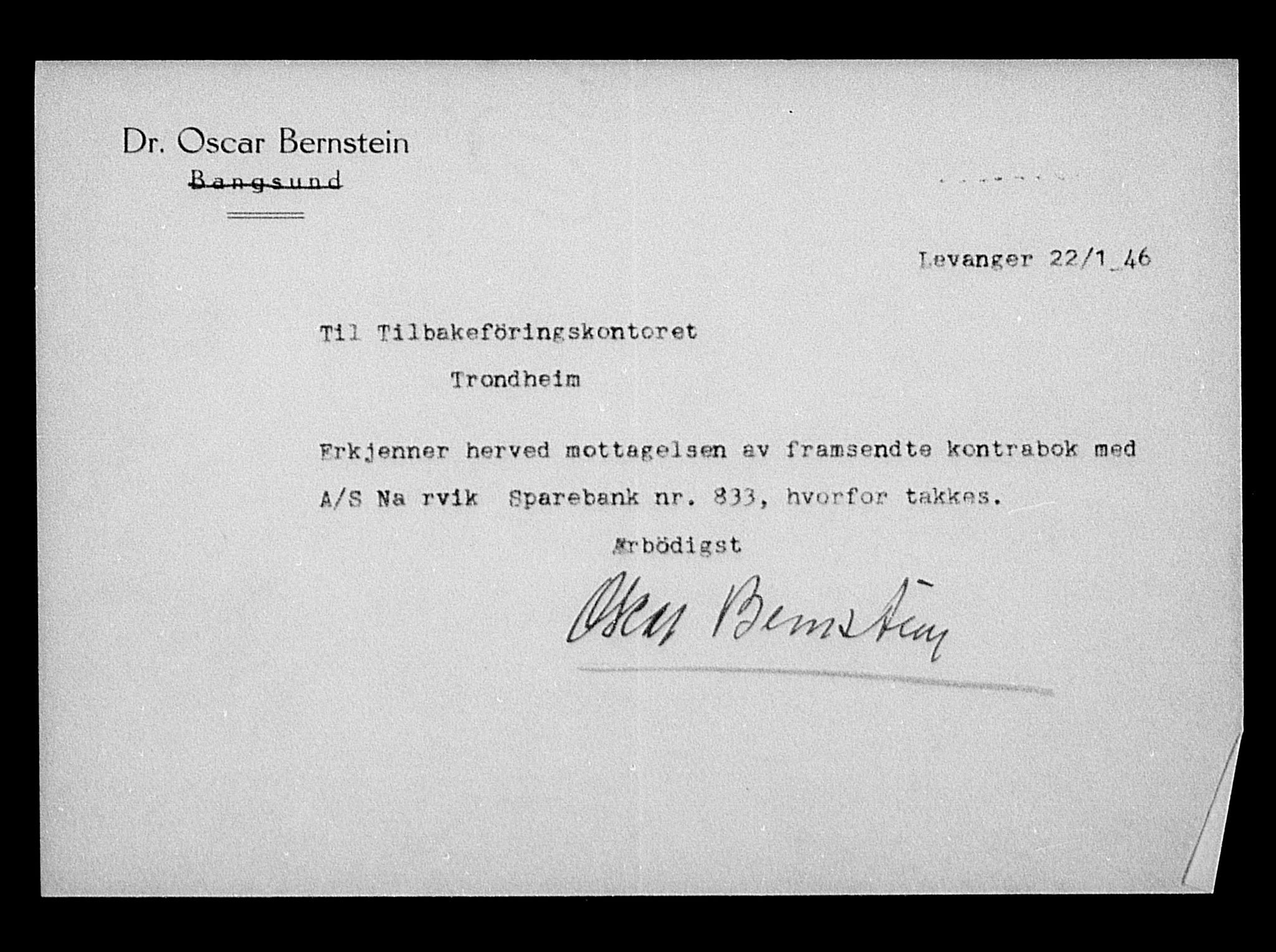 Justisdepartementet, Tilbakeføringskontoret for inndratte formuer, AV/RA-S-1564/H/Hc/Hcb/L0910: --, 1945-1947, p. 253