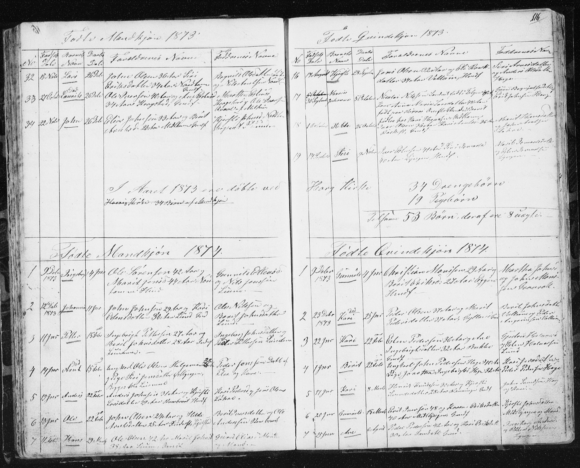 Ministerialprotokoller, klokkerbøker og fødselsregistre - Sør-Trøndelag, SAT/A-1456/692/L1110: Parish register (copy) no. 692C05, 1849-1889, p. 116