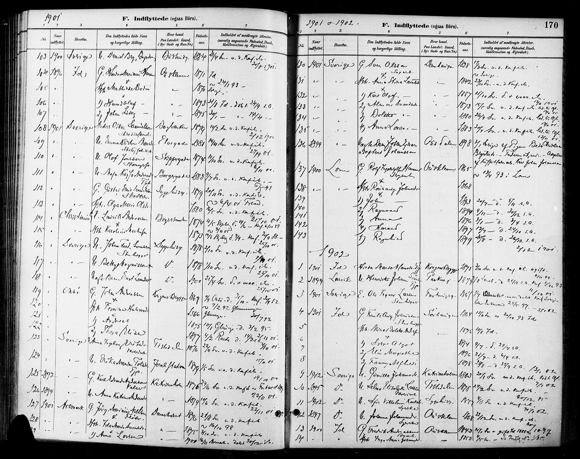 Halden prestekontor Kirkebøker, SAO/A-10909/F/Fa/L0014: Parish register (official) no. I 14, 1890-1906, p. 170