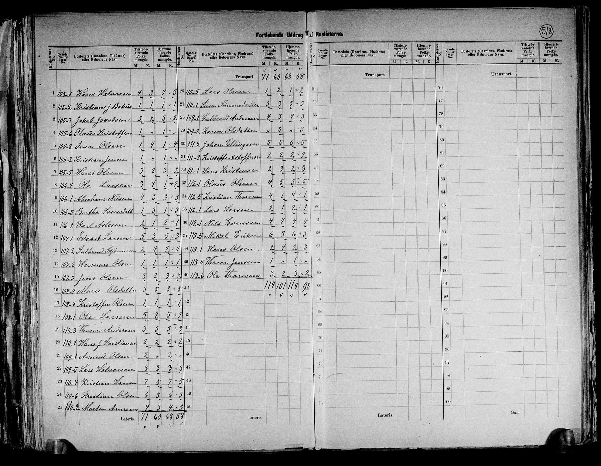 RA, 1891 census for 0238 Nannestad, 1891, p. 11