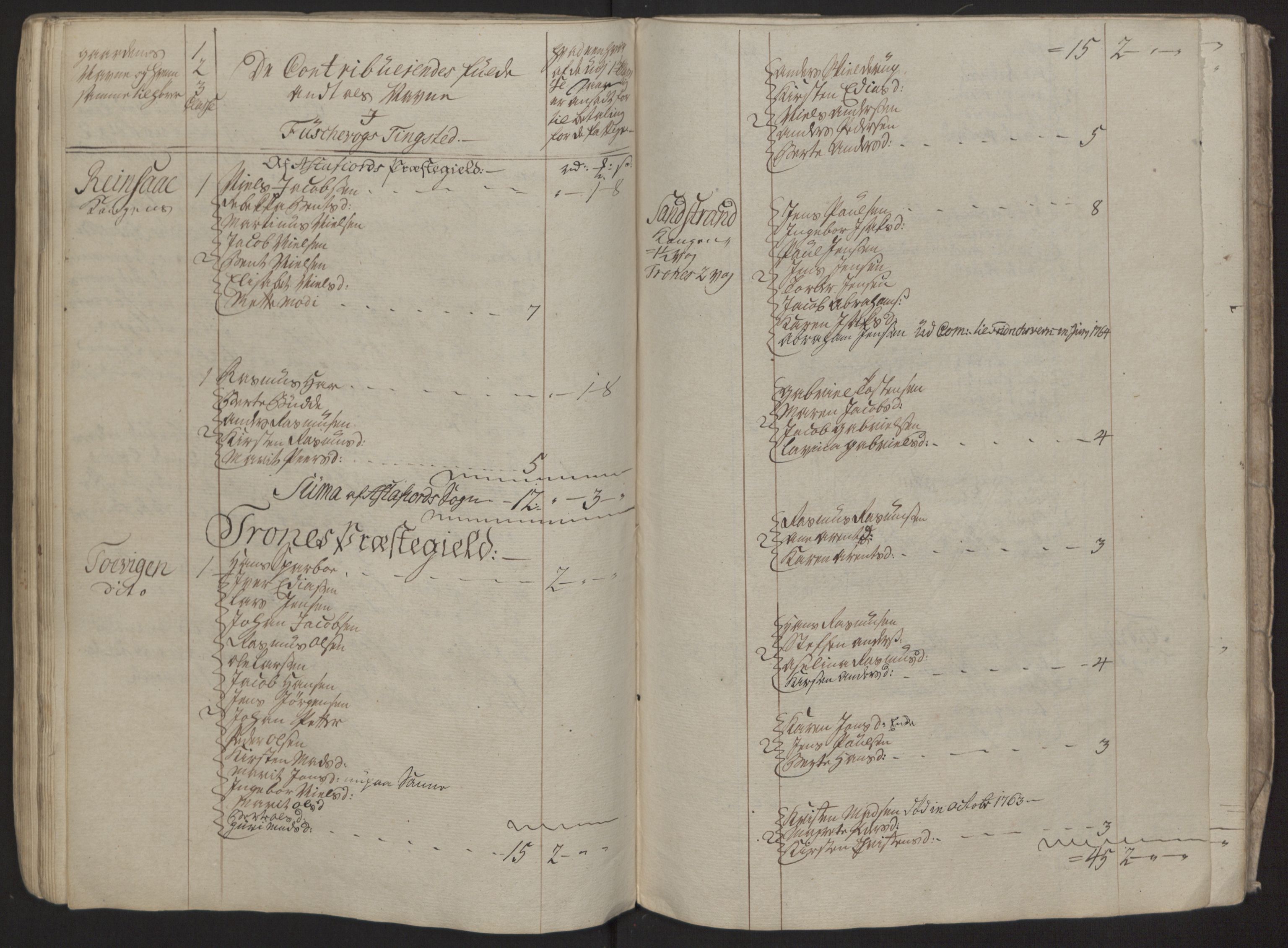 Rentekammeret inntil 1814, Reviderte regnskaper, Fogderegnskap, AV/RA-EA-4092/R68/L4845: Ekstraskatten Senja og Troms, 1762-1765, p. 306