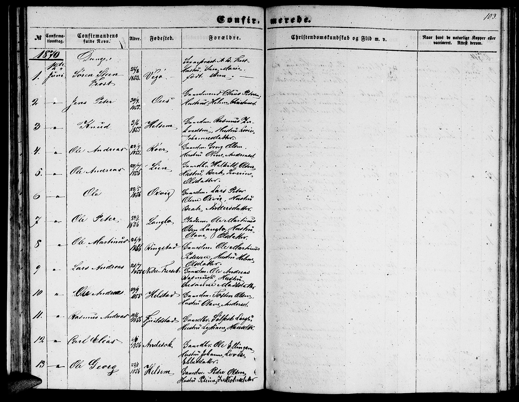 Ministerialprotokoller, klokkerbøker og fødselsregistre - Møre og Romsdal, AV/SAT-A-1454/520/L0291: Parish register (copy) no. 520C03, 1854-1881, p. 103