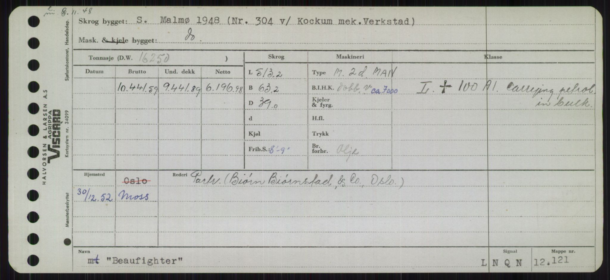 Sjøfartsdirektoratet med forløpere, Skipsmålingen, AV/RA-S-1627/H/Hb/L0001: Fartøy, A-D, p. 169