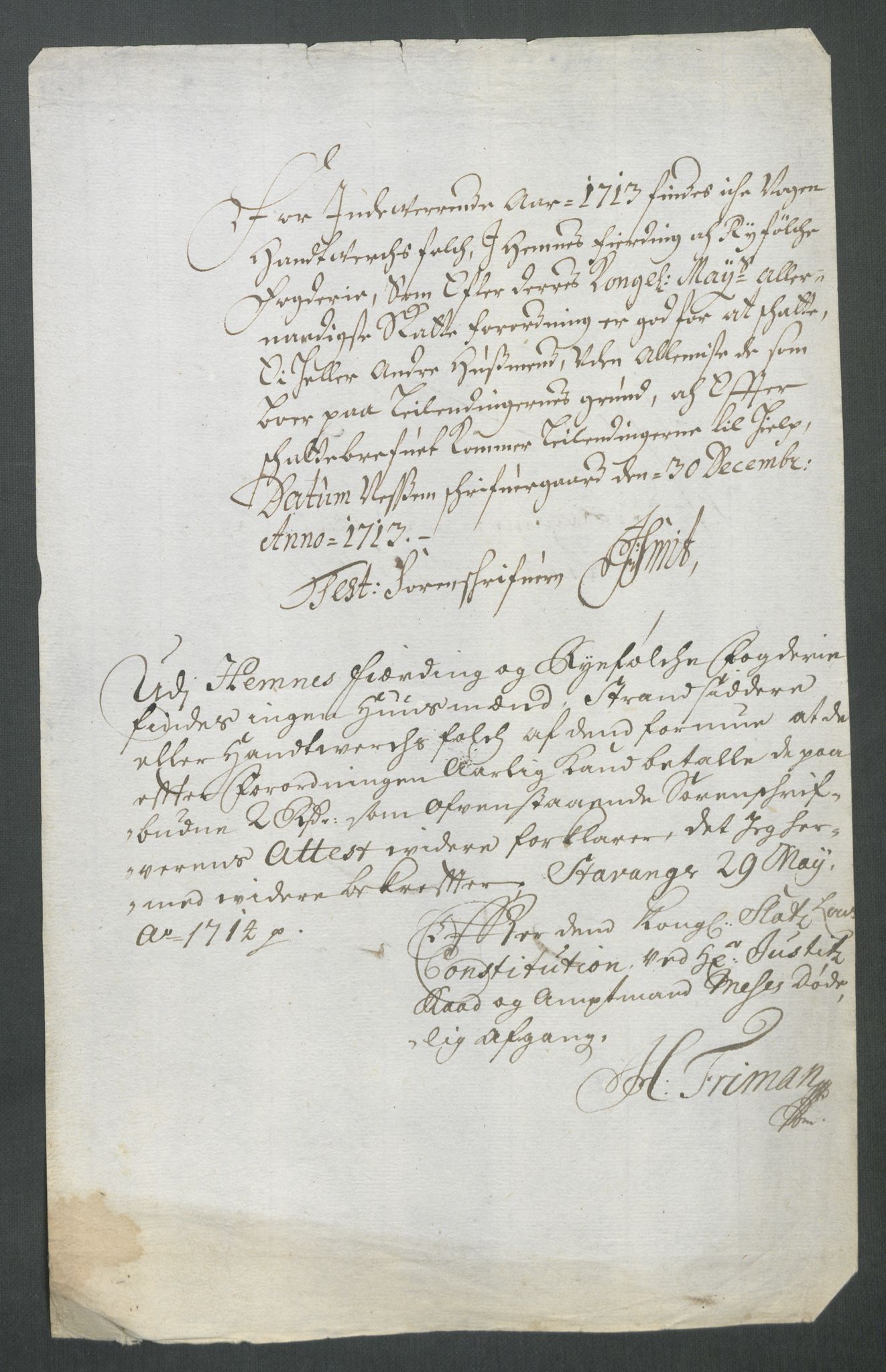 Rentekammeret inntil 1814, Reviderte regnskaper, Fogderegnskap, AV/RA-EA-4092/R47/L2866: Fogderegnskap Ryfylke, 1713, p. 72