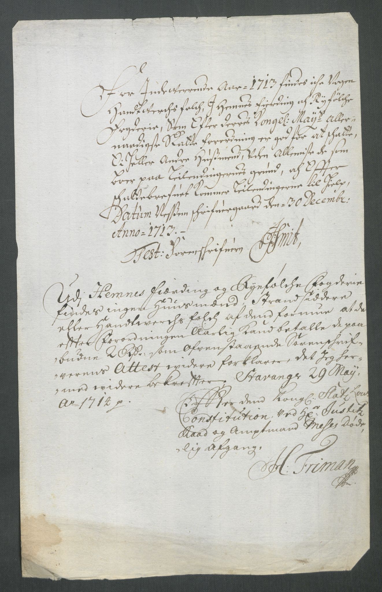 Rentekammeret inntil 1814, Reviderte regnskaper, Fogderegnskap, RA/EA-4092/R47/L2866: Fogderegnskap Ryfylke, 1713, p. 72