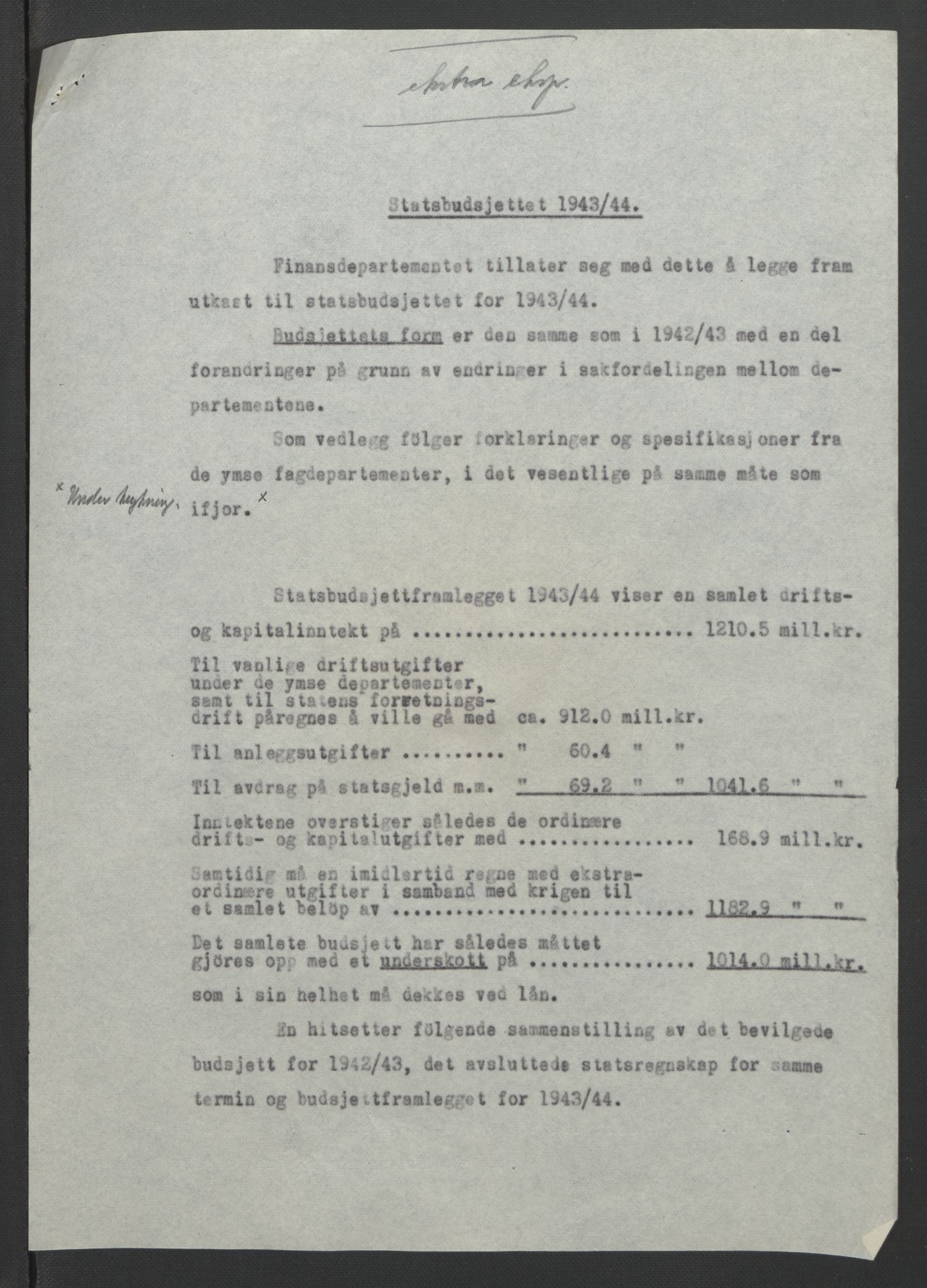 NS-administrasjonen 1940-1945 (Statsrådsekretariatet, de kommisariske statsråder mm), AV/RA-S-4279/D/Db/L0090: Foredrag til vedtak utenfor ministermøte, 1942-1945, p. 203