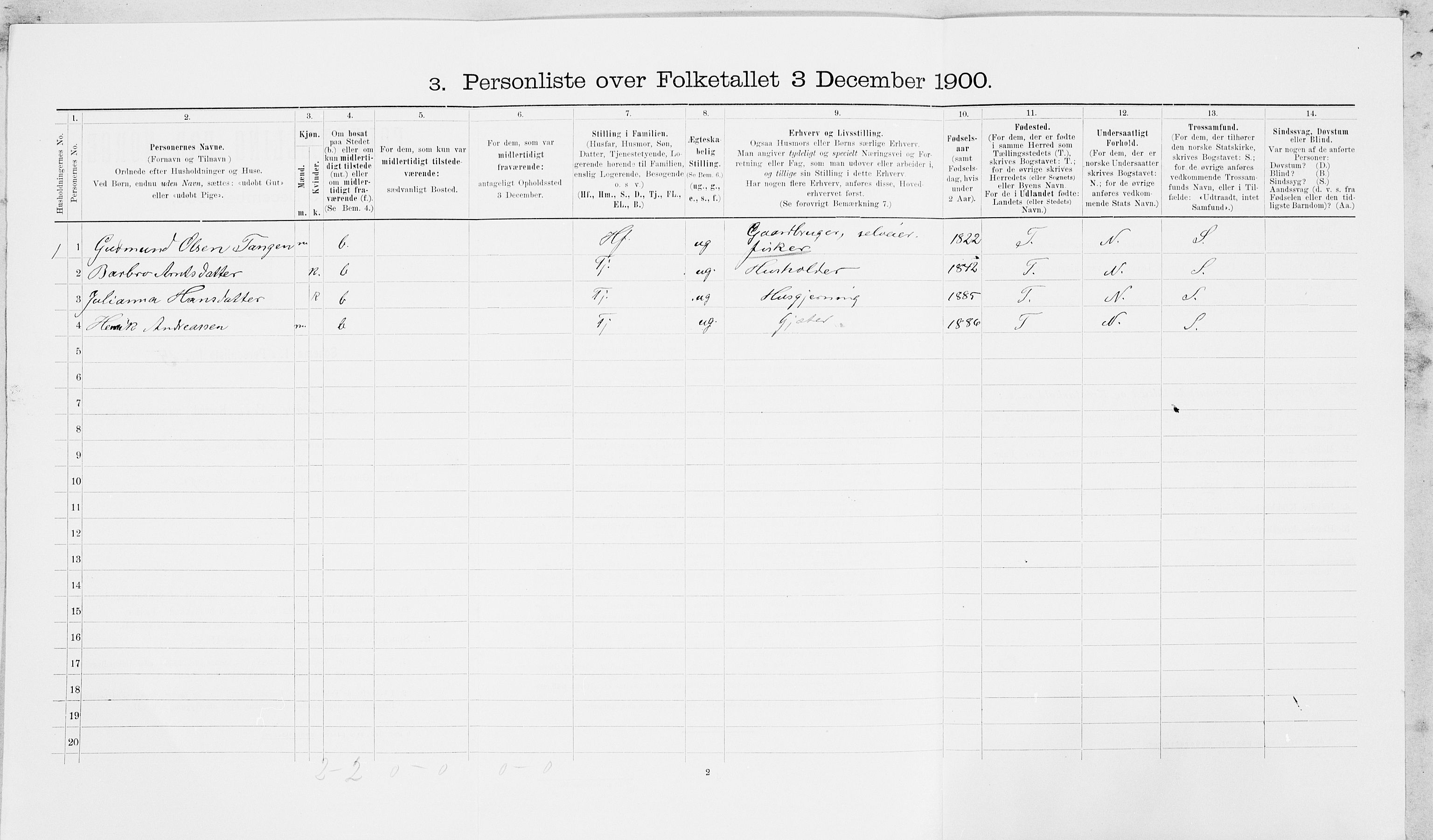 SAT, 1900 census for Leksvik, 1900, p. 762