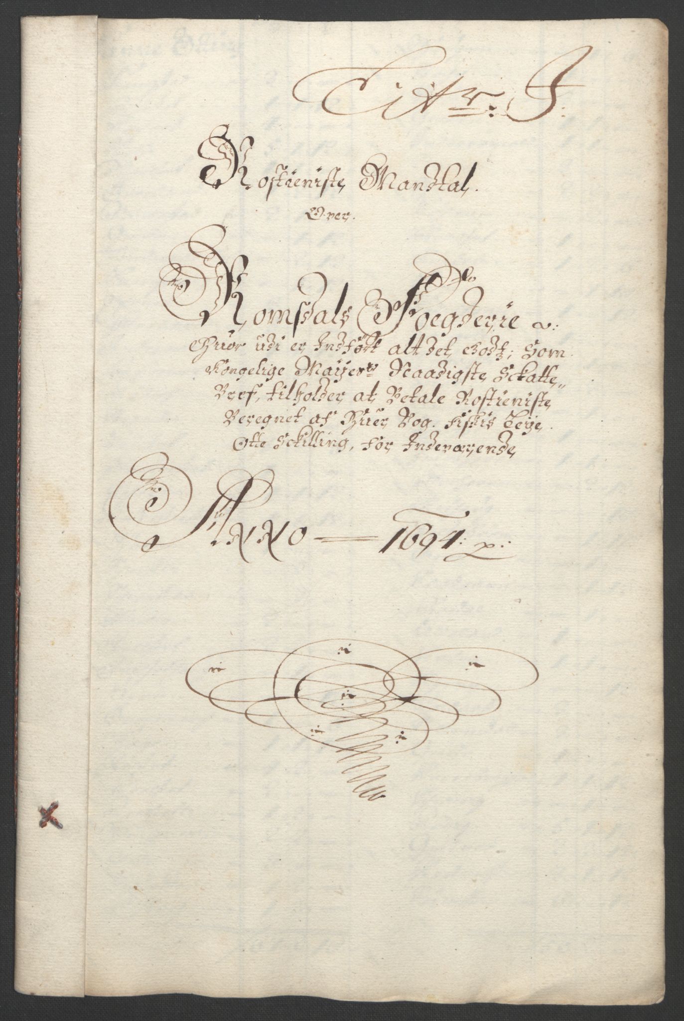 Rentekammeret inntil 1814, Reviderte regnskaper, Fogderegnskap, RA/EA-4092/R55/L3651: Fogderegnskap Romsdal, 1693-1694, p. 254