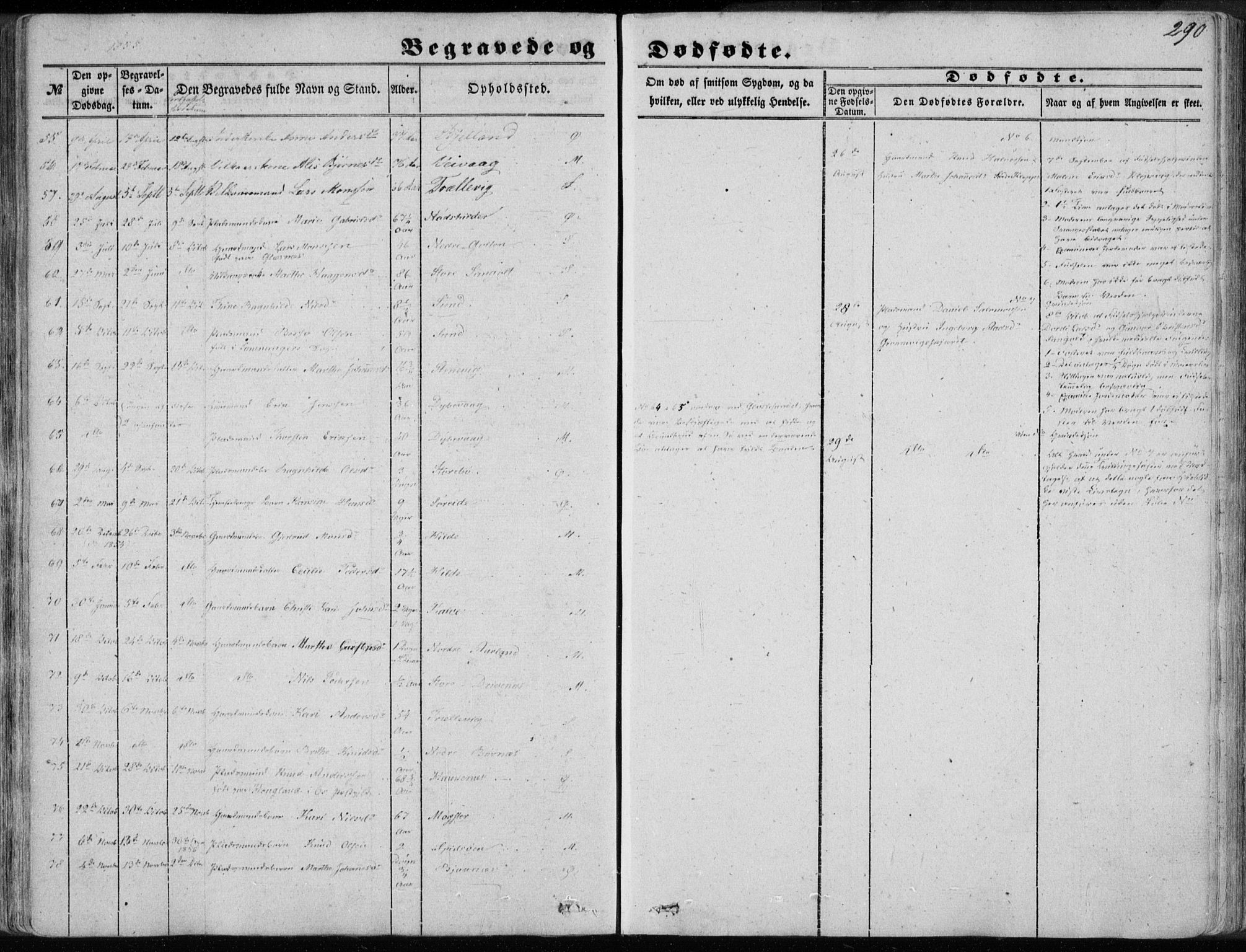 Sund sokneprestembete, AV/SAB-A-99930: Parish register (official) no. A 14, 1850-1866, p. 290