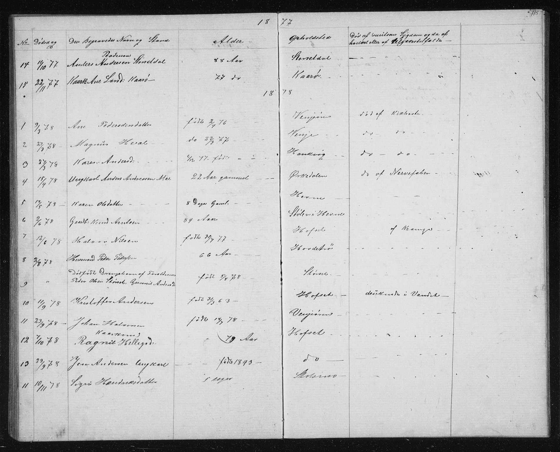 Ministerialprotokoller, klokkerbøker og fødselsregistre - Sør-Trøndelag, AV/SAT-A-1456/631/L0513: Parish register (copy) no. 631C01, 1869-1879, p. 118