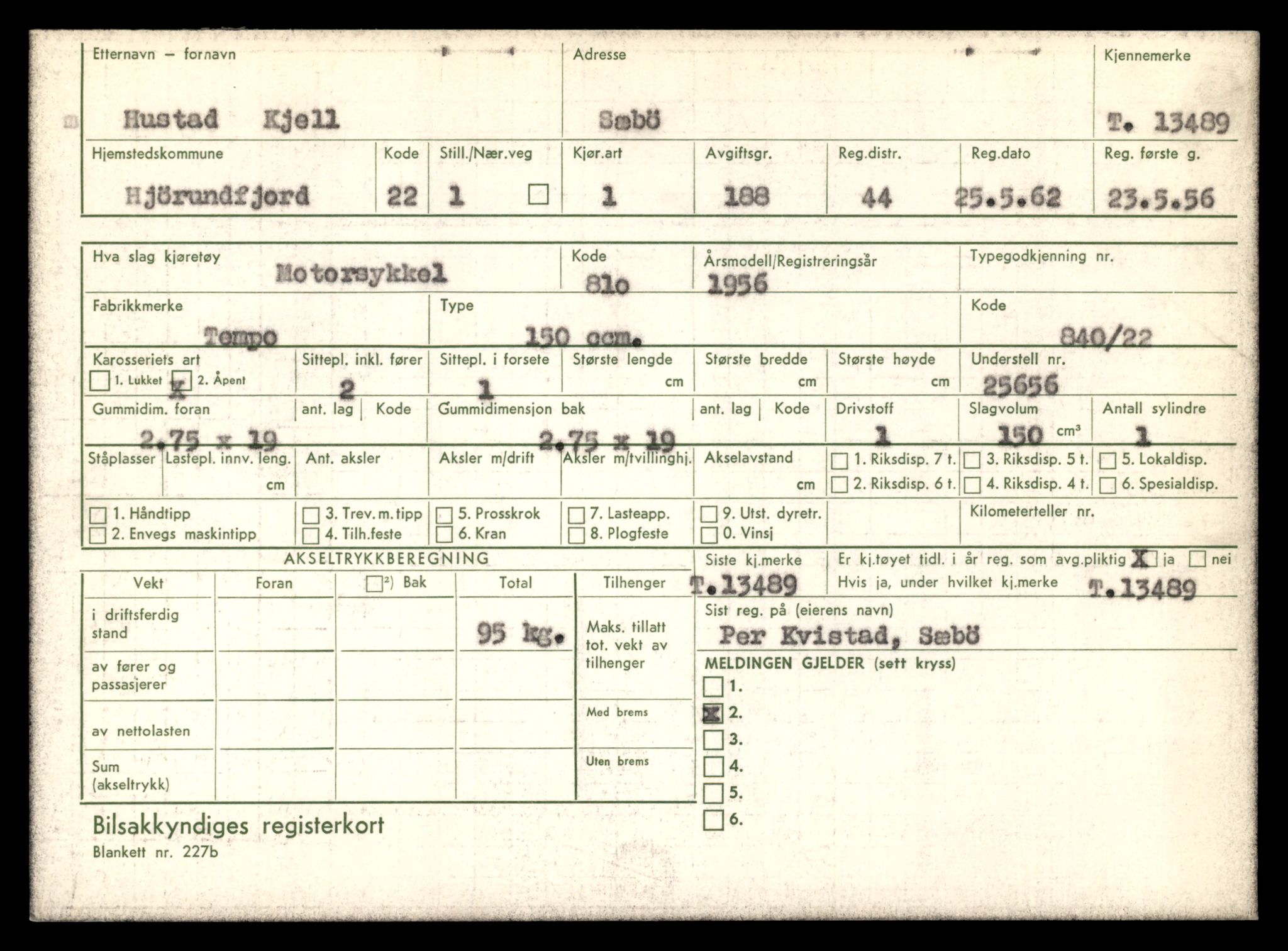 Møre og Romsdal vegkontor - Ålesund trafikkstasjon, AV/SAT-A-4099/F/Fe/L0039: Registreringskort for kjøretøy T 13361 - T 13530, 1927-1998, p. 2253