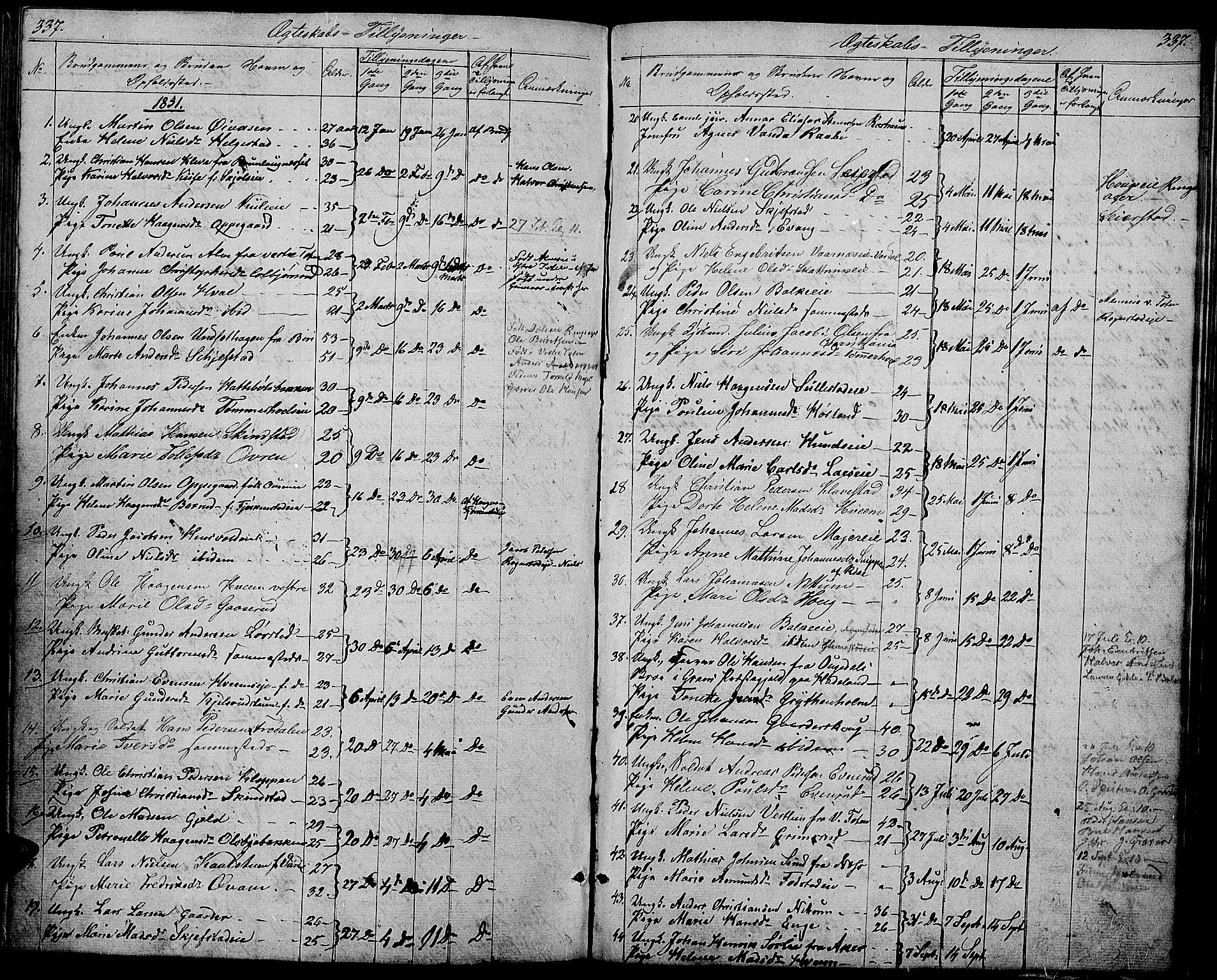 Østre Toten prestekontor, AV/SAH-PREST-104/H/Ha/Hab/L0003: Parish register (copy) no. 3, 1848-1857, p. 337