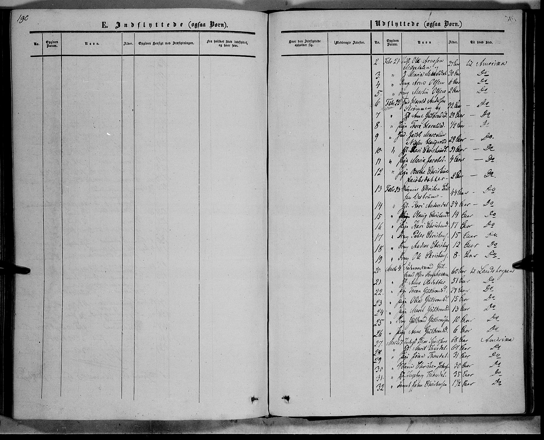 Sør-Aurdal prestekontor, SAH/PREST-128/H/Ha/Haa/L0007: Parish register (official) no. 7, 1849-1876, p. 190