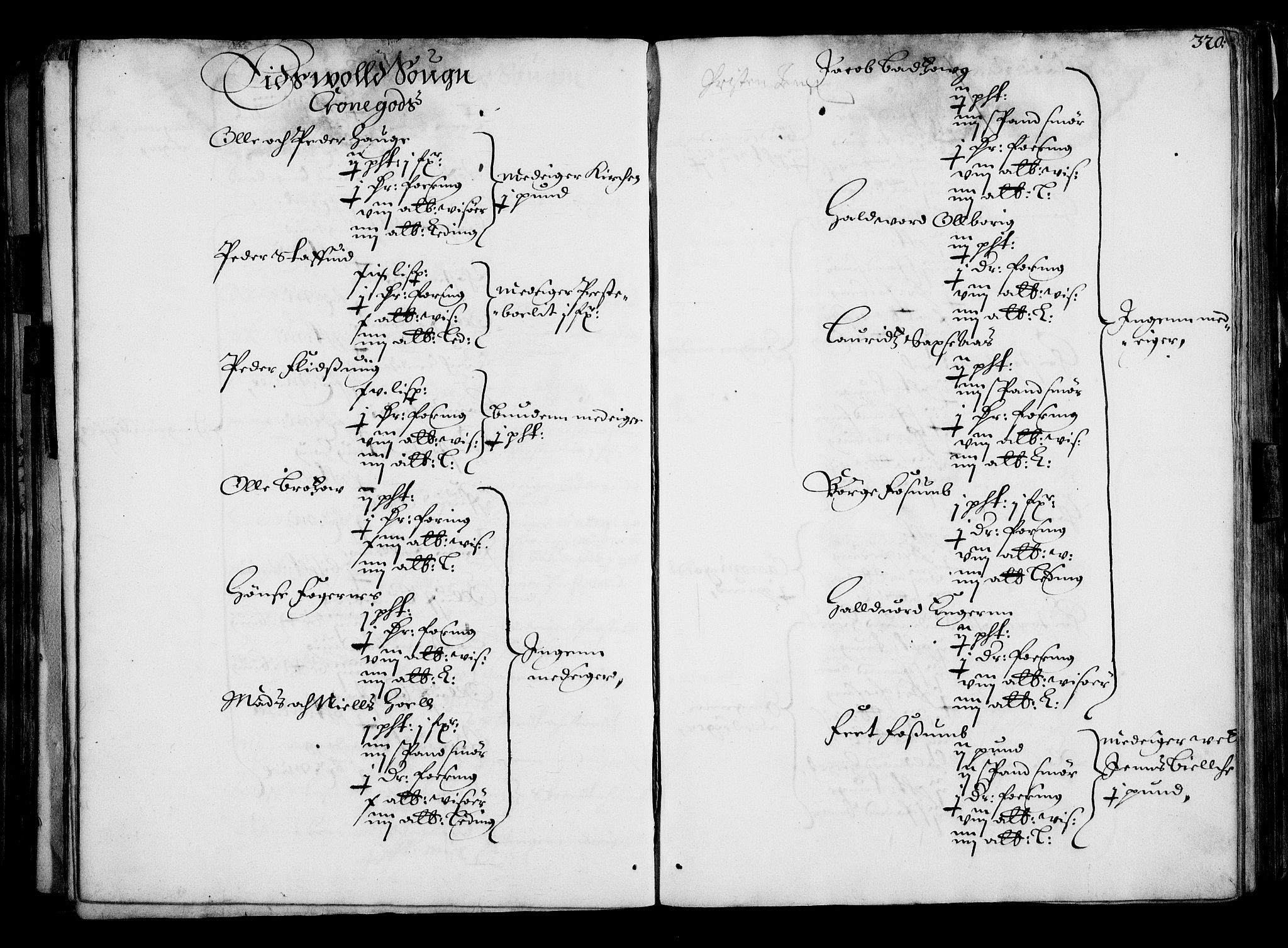 Rentekammeret inntil 1814, Realistisk ordnet avdeling, RA/EA-4070/N/Na/L0001: [XI f]: Akershus stifts jordebok, 1652, p. 319b-320a