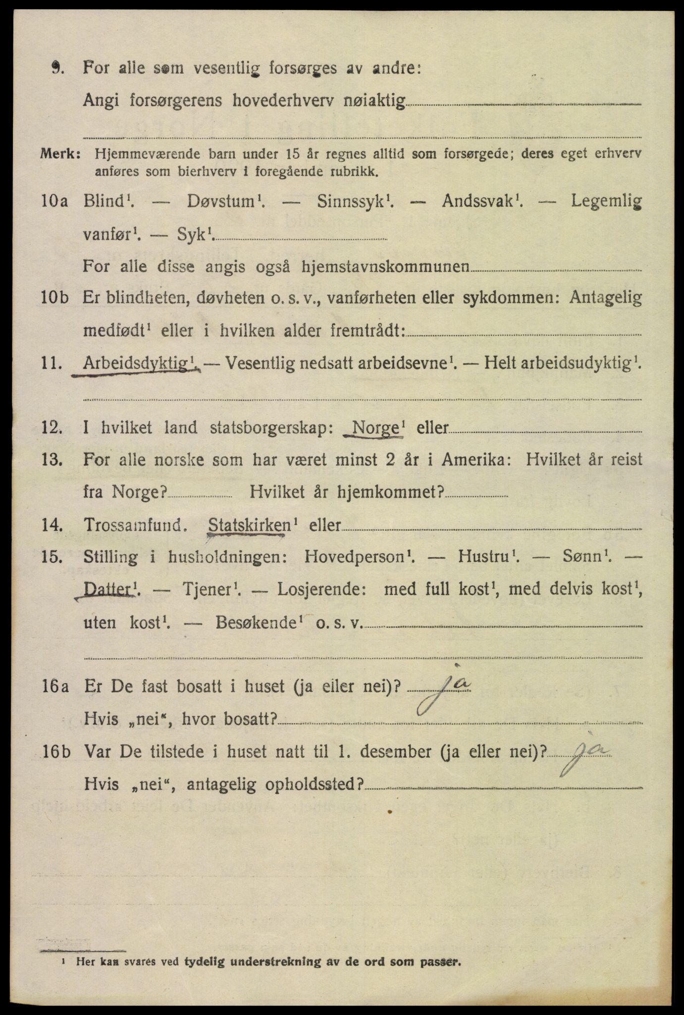 SAH, 1920 census for Vinger, 1920, p. 11365