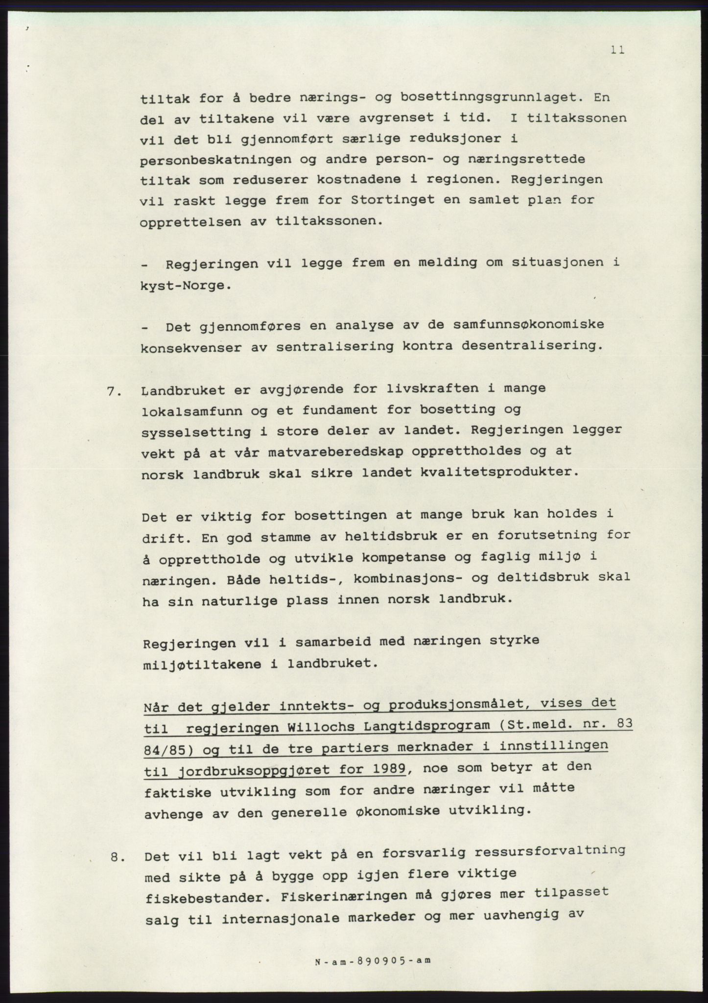 Forhandlingsmøtene 1989 mellom Høyre, KrF og Senterpartiet om dannelse av regjering, AV/RA-PA-0697/A/L0001: Forhandlingsprotokoll med vedlegg, 1989, p. 504