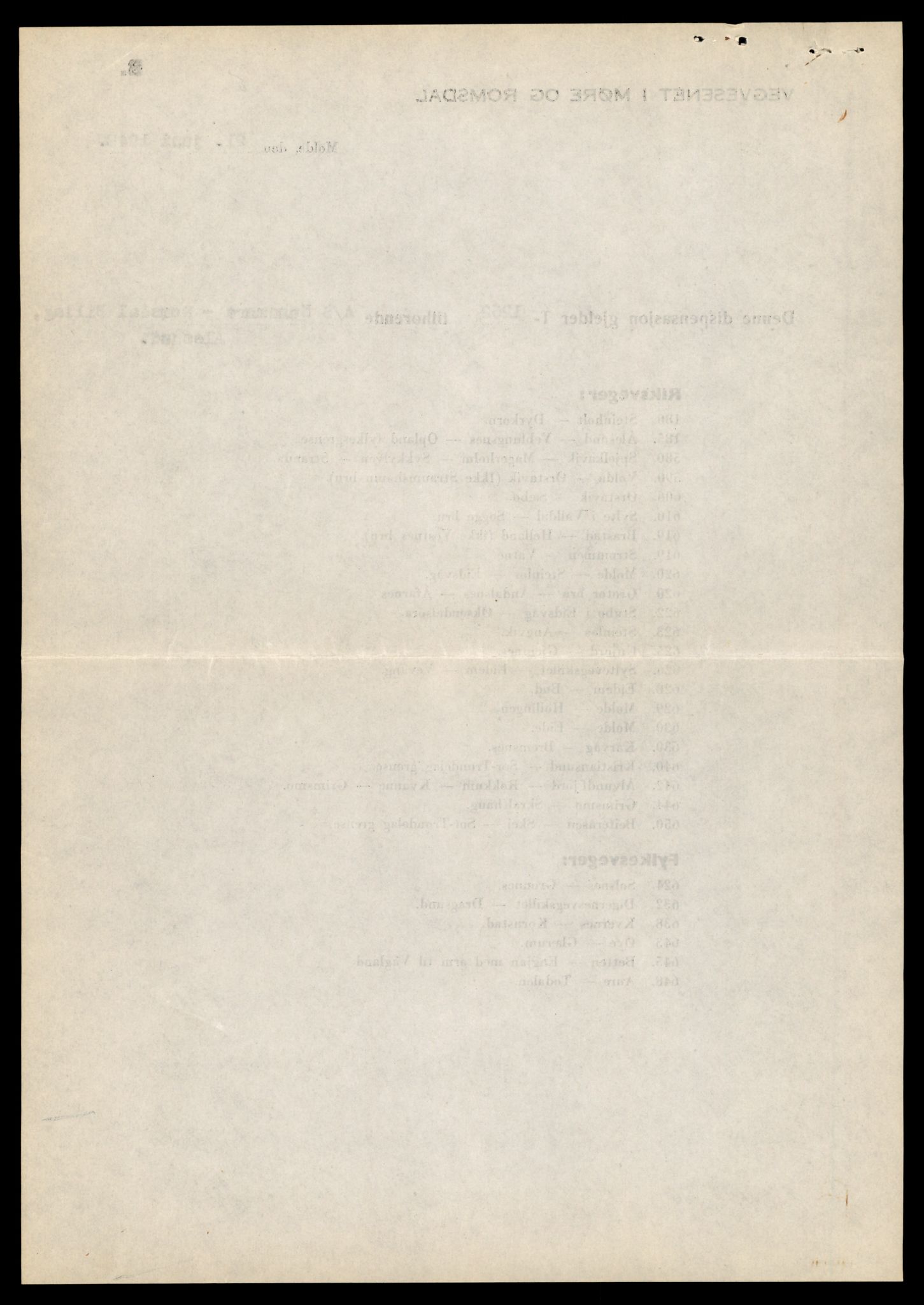 Møre og Romsdal vegkontor - Ålesund trafikkstasjon, AV/SAT-A-4099/F/Fe/L0010: Registreringskort for kjøretøy T 1050 - T 1169, 1927-1998, p. 2876