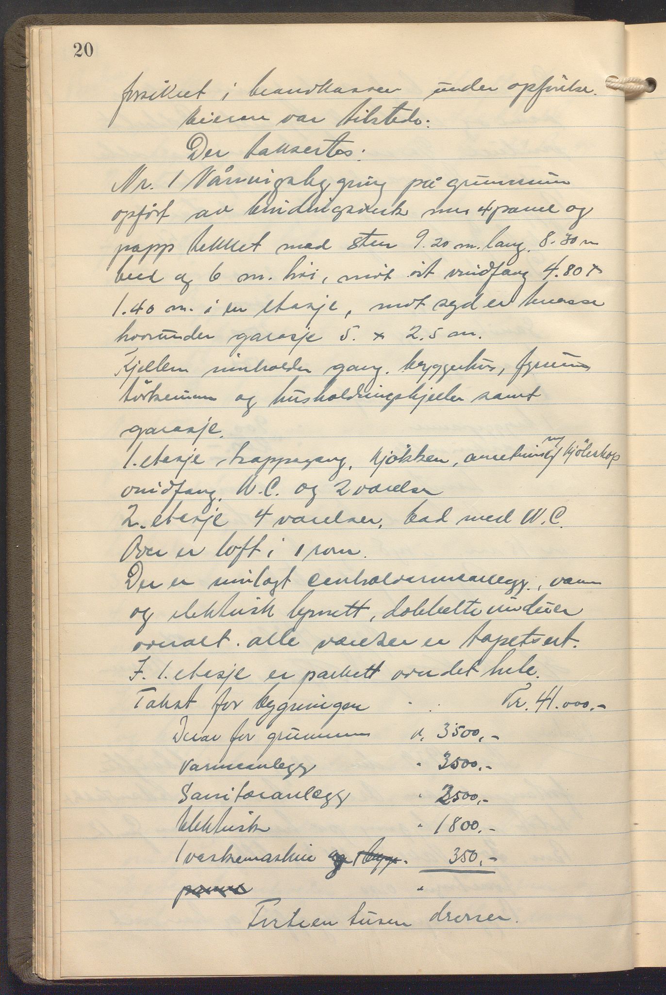 Lensmennene i Aker, OBA/A-10133/F/Fb/L0006: Branntakstprotokoll, 1938-1942, p. 20