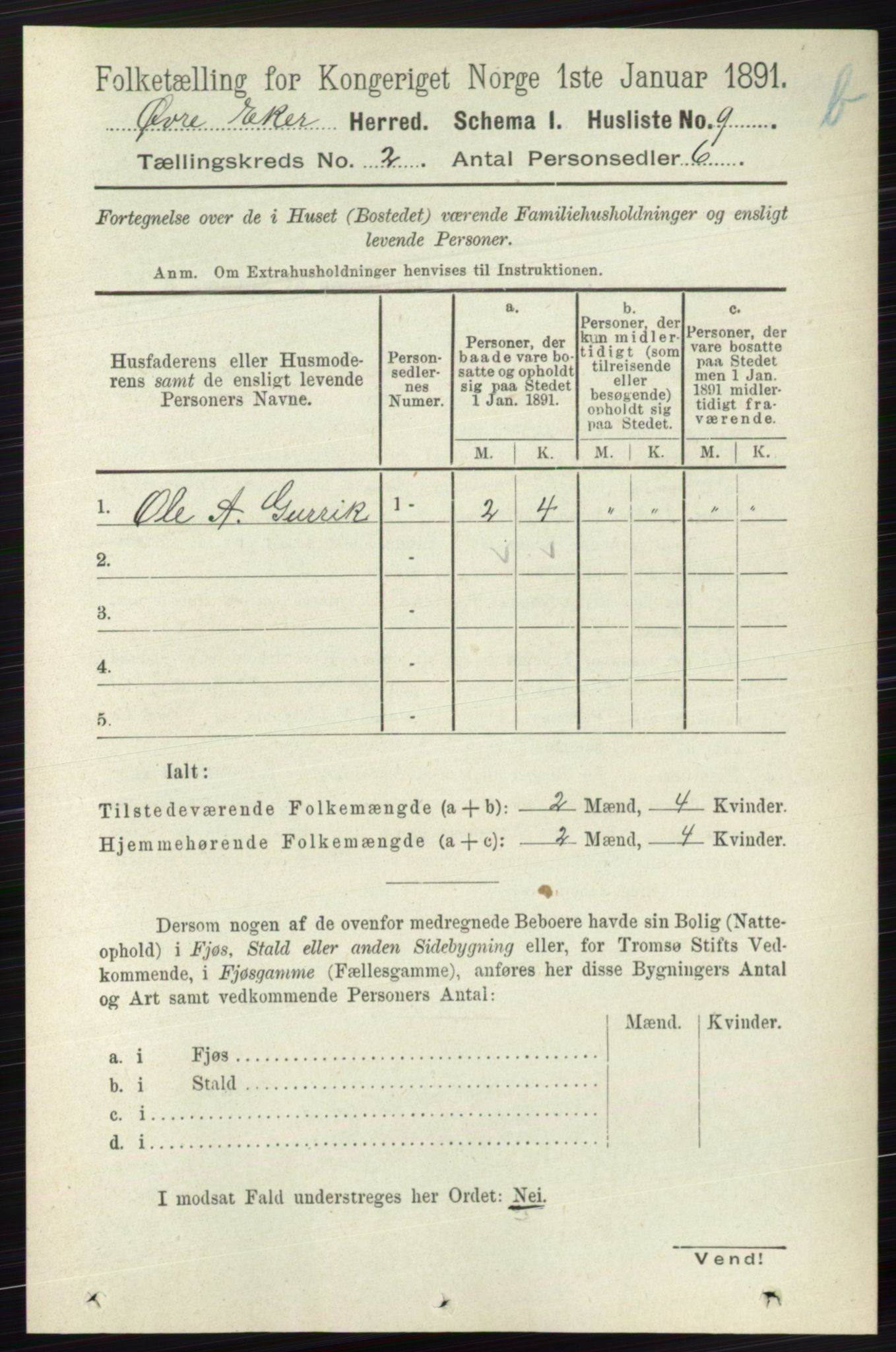 RA, 1891 census for 0624 Øvre Eiker, 1891, p. 8387