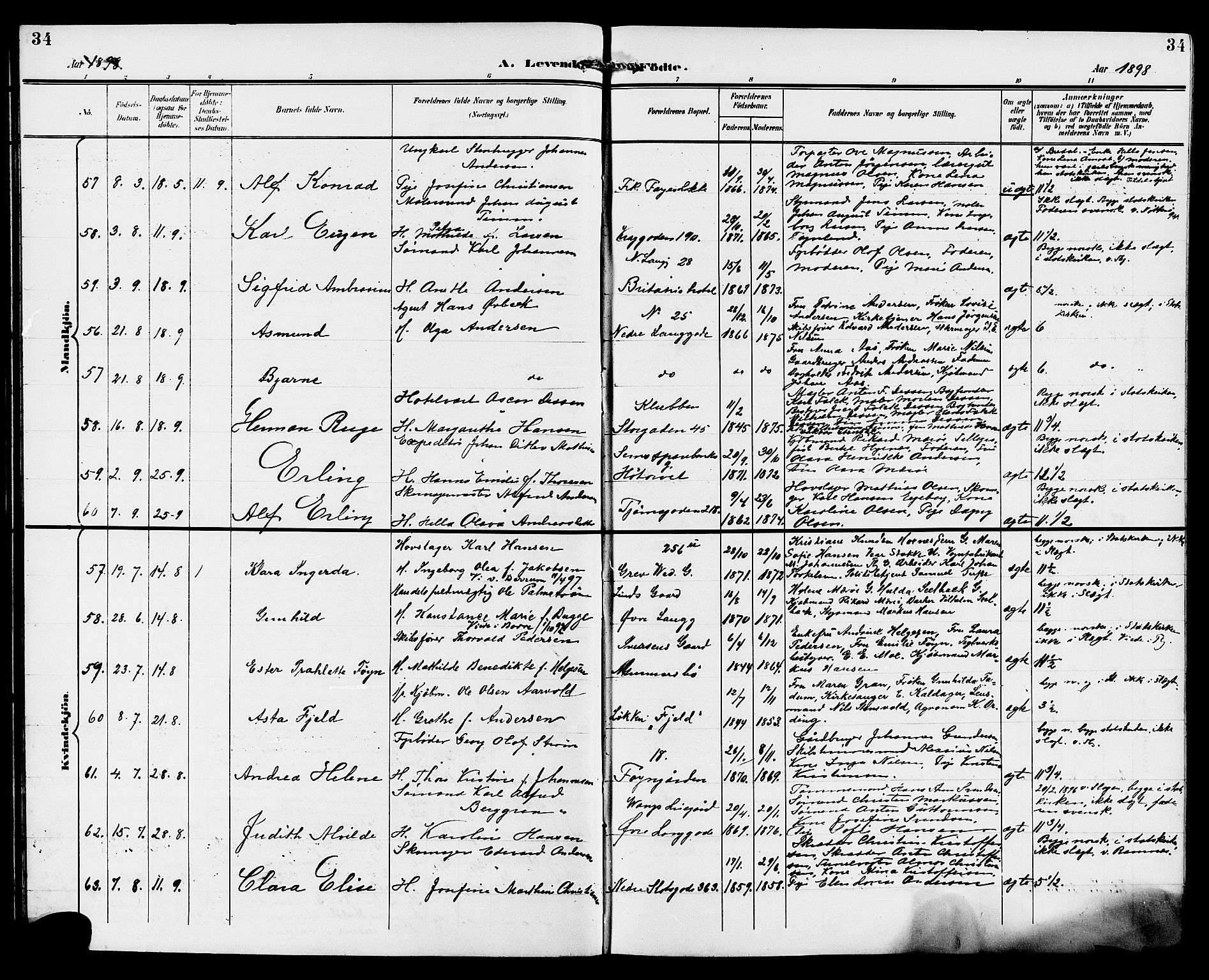 Tønsberg kirkebøker, AV/SAKO-A-330/G/Ga/L0007: Parish register (copy) no. 7, 1896-1904, p. 34