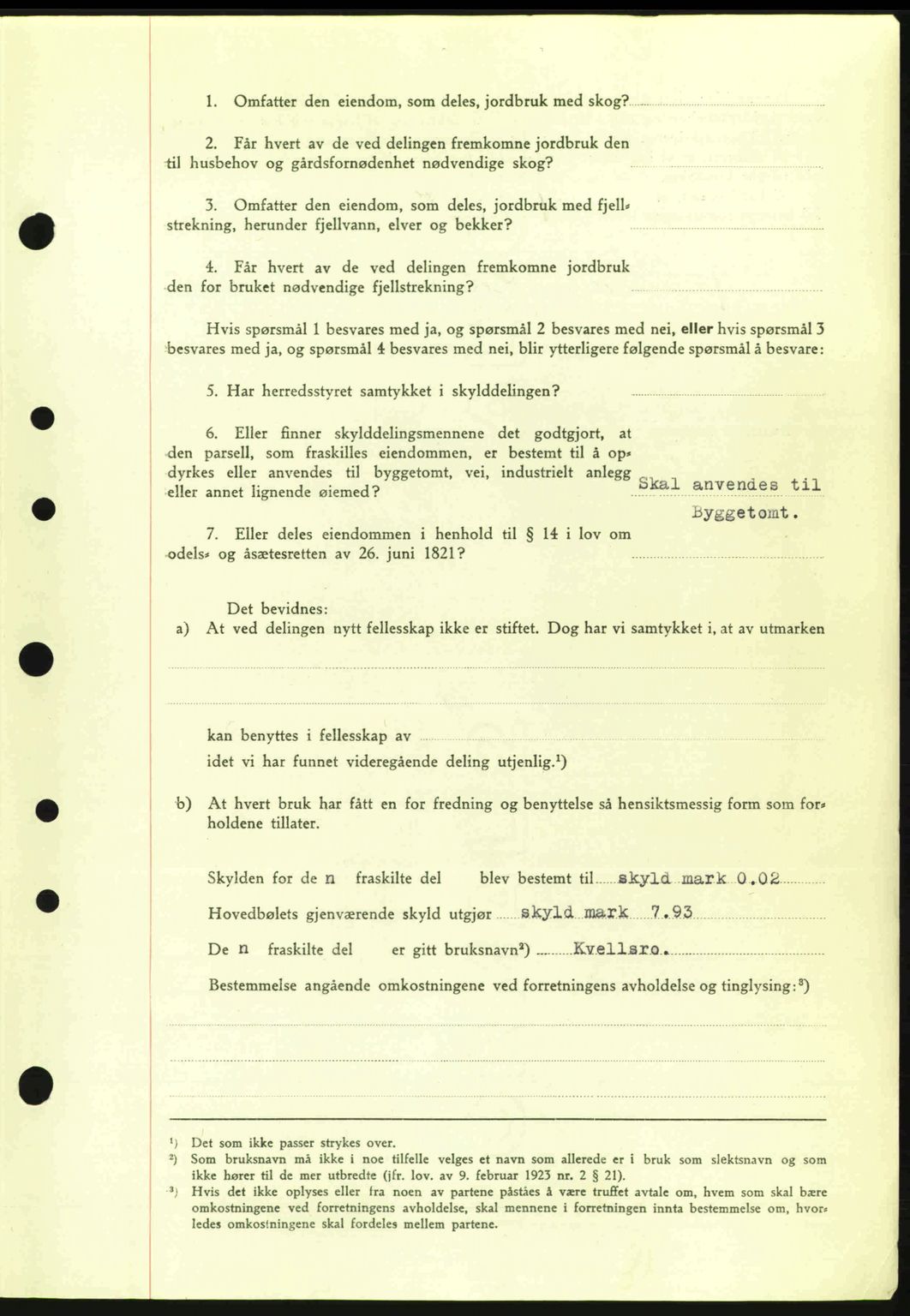 Moss sorenskriveri, SAO/A-10168: Mortgage book no. A9, 1941-1942, Diary no: : 2272/1941