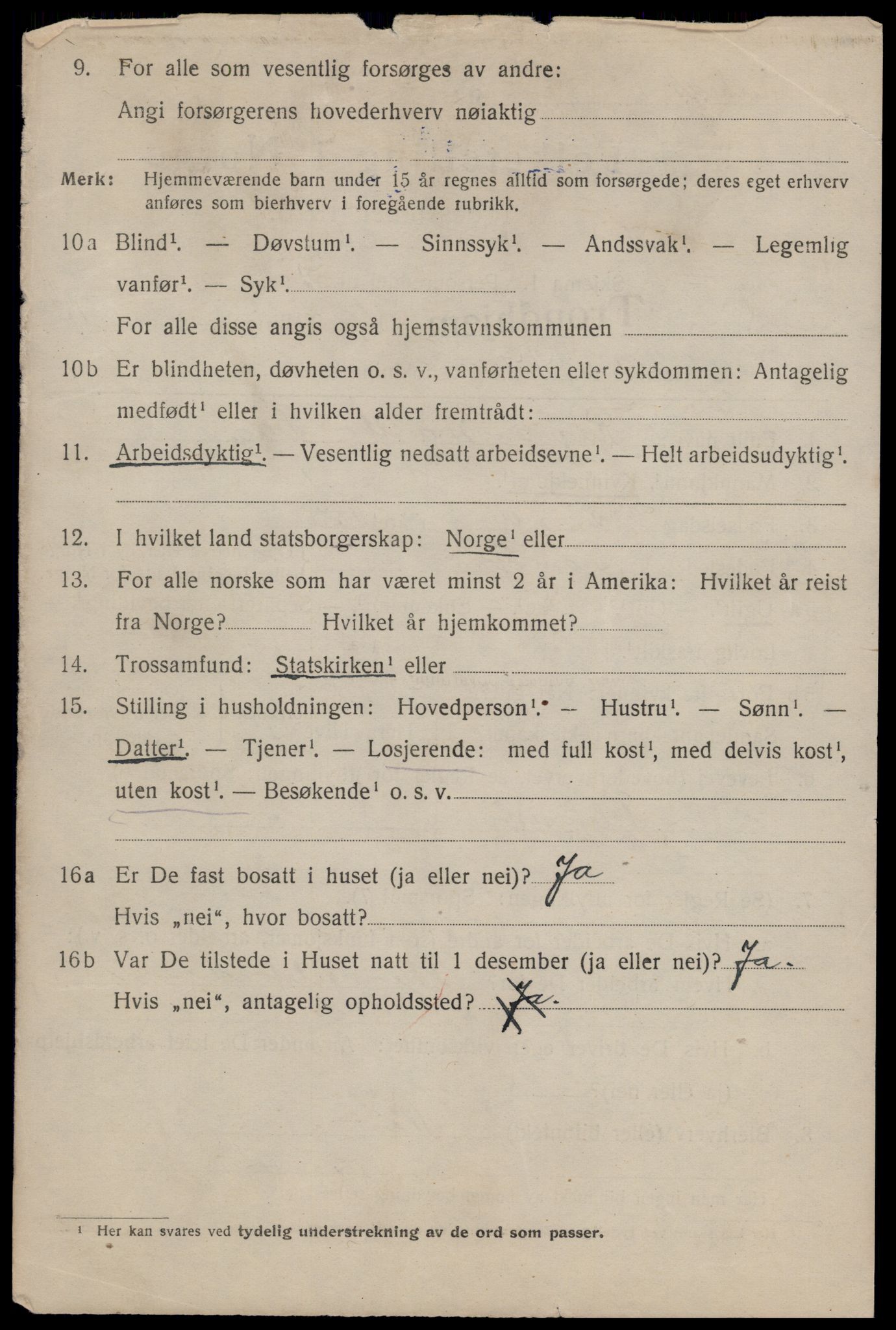 SAT, 1920 census for Trondheim, 1920, p. 117461