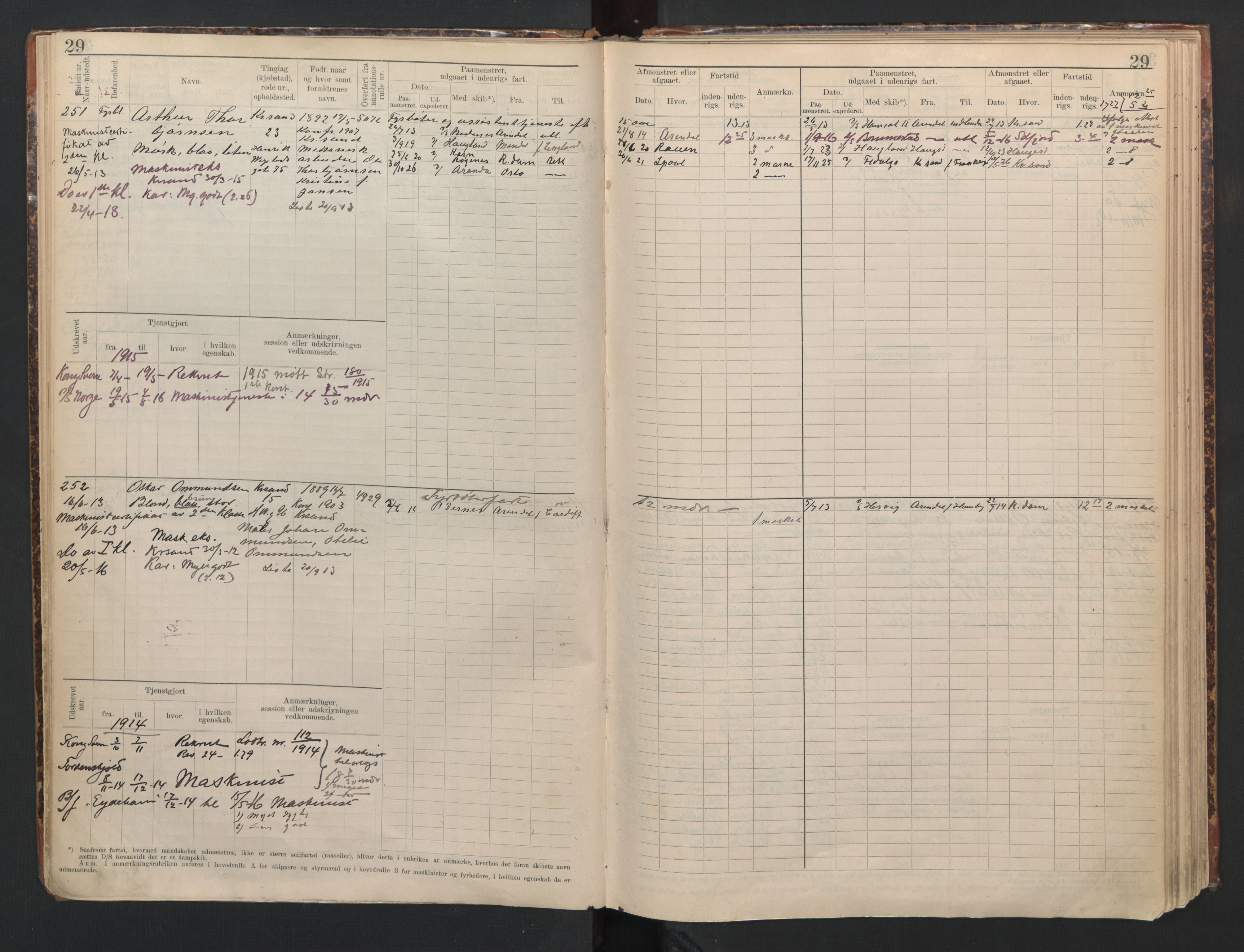 Kristiansand mønstringskrets, AV/SAK-2031-0015/F/Fb/L0012: Hovedrulle B nr 195-603, I-19, 1910-1948, p. 33