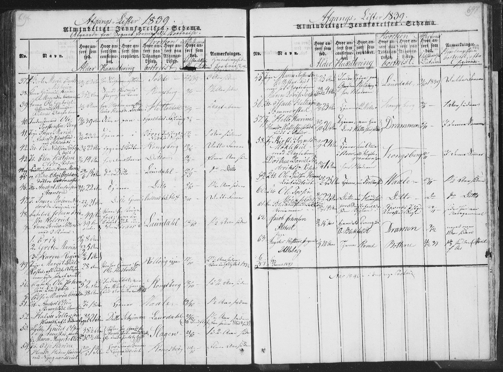 Sandsvær kirkebøker, AV/SAKO-A-244/F/Fa/L0004: Parish register (official) no. I 4, 1817-1839, p. 696-697