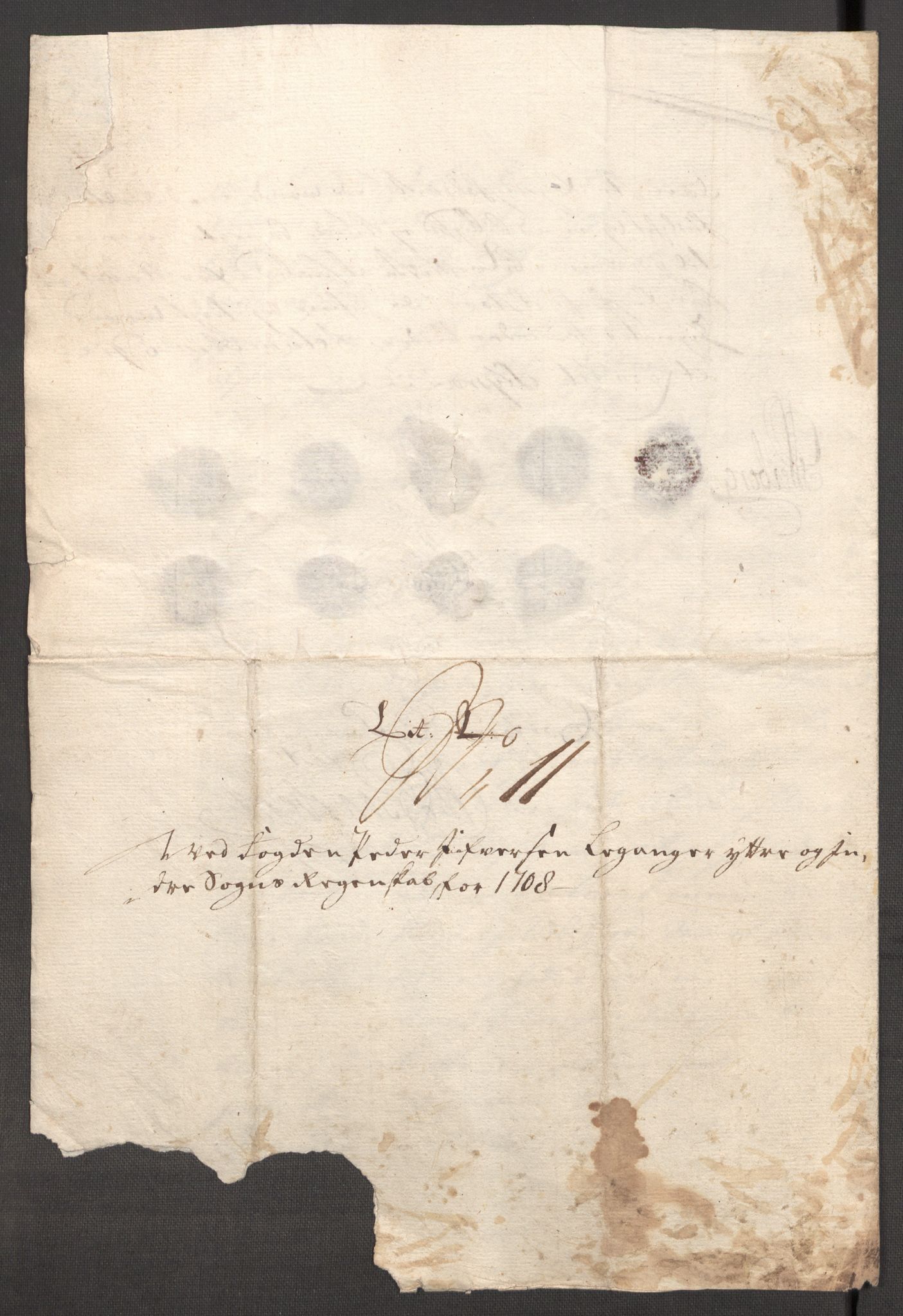 Rentekammeret inntil 1814, Reviderte regnskaper, Fogderegnskap, AV/RA-EA-4092/R52/L3315: Fogderegnskap Sogn, 1708, p. 172