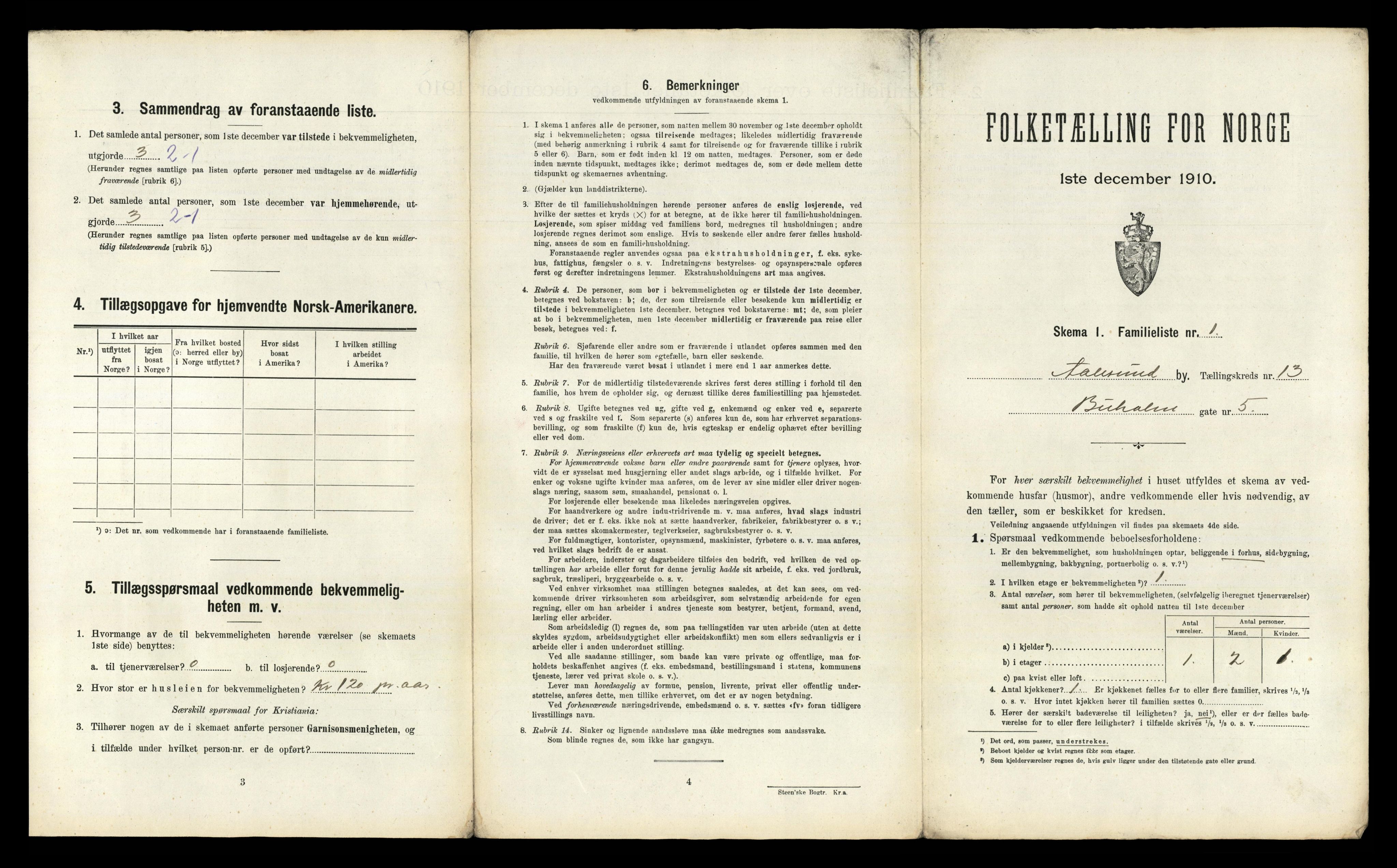 RA, 1910 census for Ålesund, 1910, p. 4771