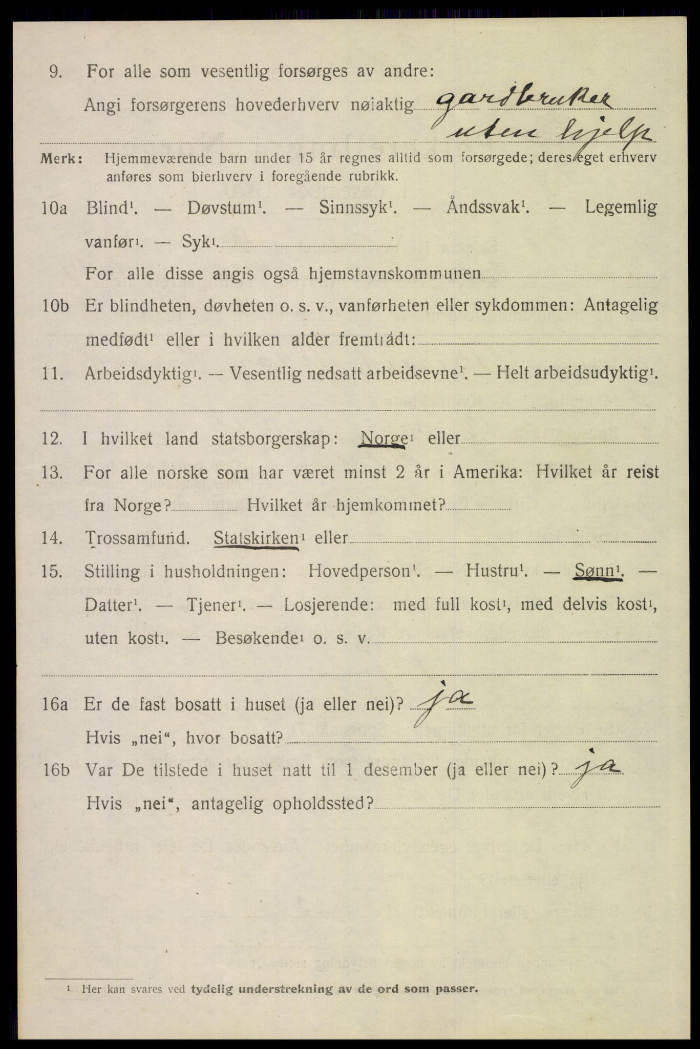 SAH, 1920 census for Elverum, 1920, p. 22083