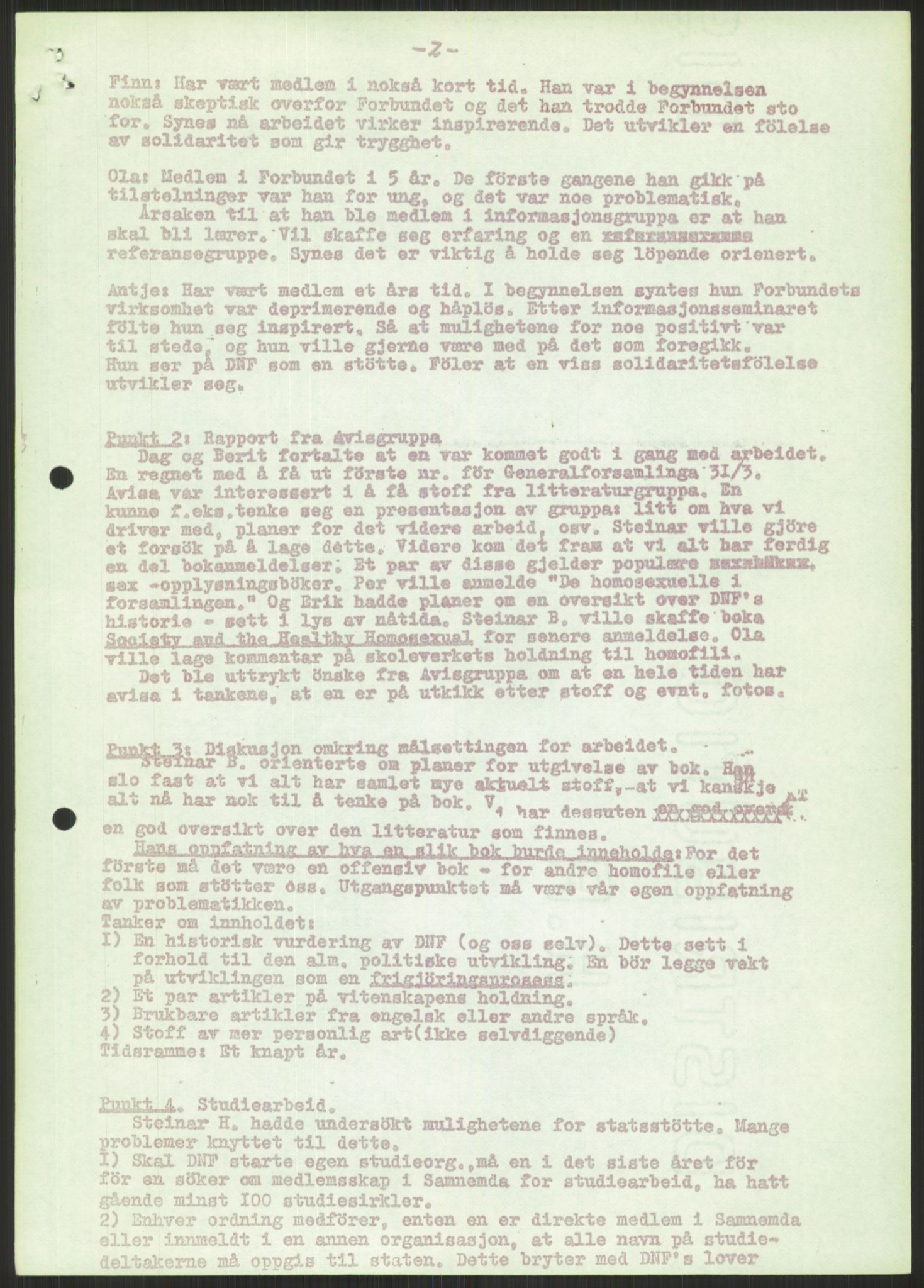 Det Norske Forbundet av 1948/Landsforeningen for Lesbisk og Homofil Frigjøring, AV/RA-PA-1216/A/Ag/L0004: Grupper, utvalg, 1974-1992, p. 539