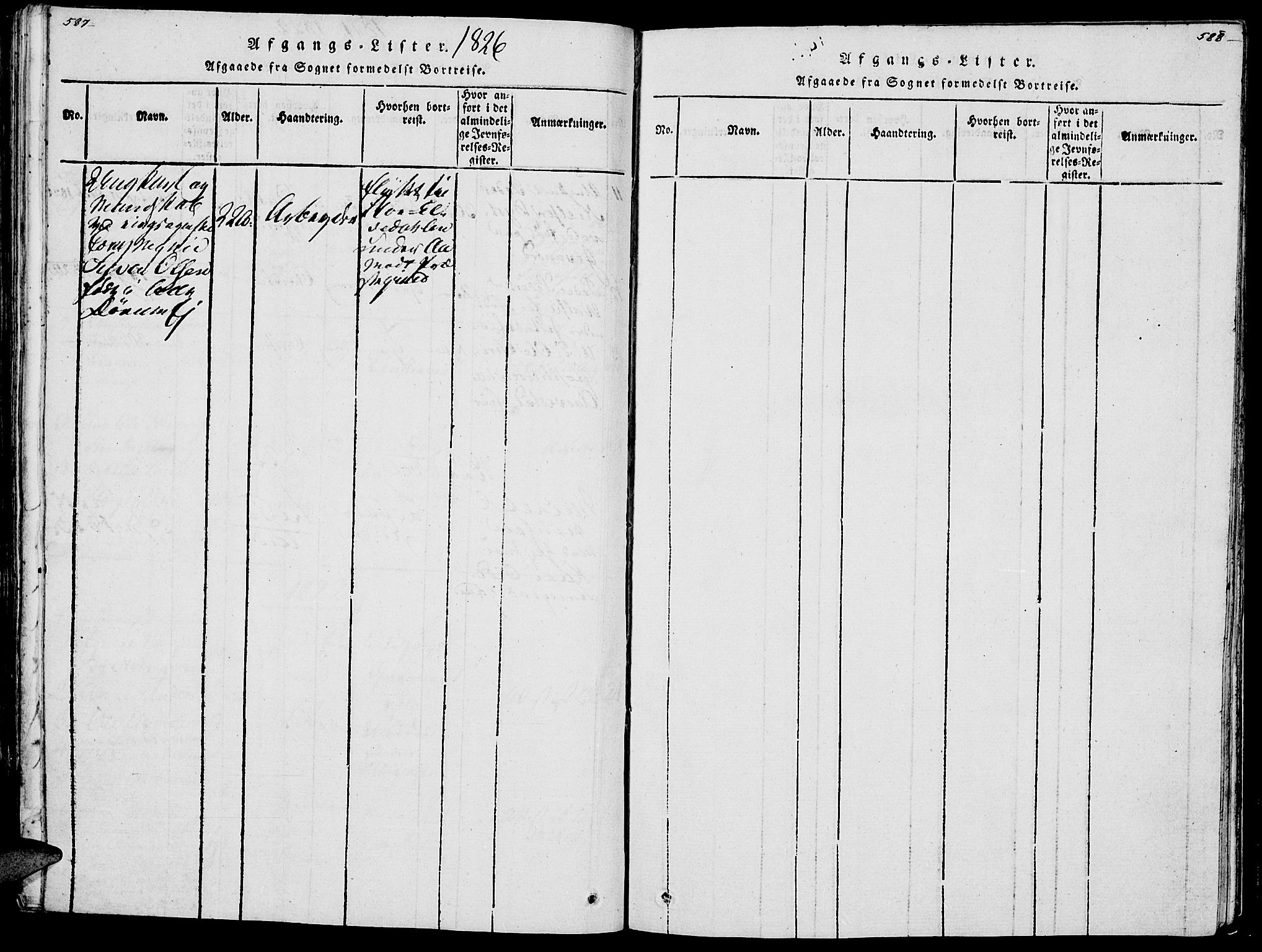 Vang prestekontor, Hedmark, SAH/PREST-008/H/Ha/Haa/L0007: Parish register (official) no. 7, 1813-1826, p. 587-588