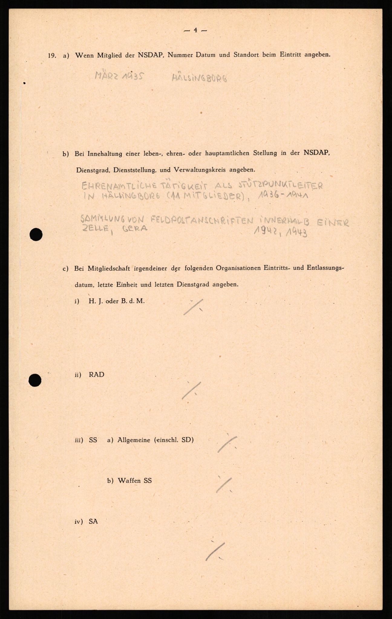 Forsvaret, Forsvarets overkommando II, AV/RA-RAFA-3915/D/Db/L0017: CI Questionaires. Tyske okkupasjonsstyrker i Norge. Tyskere., 1945-1946, p. 165