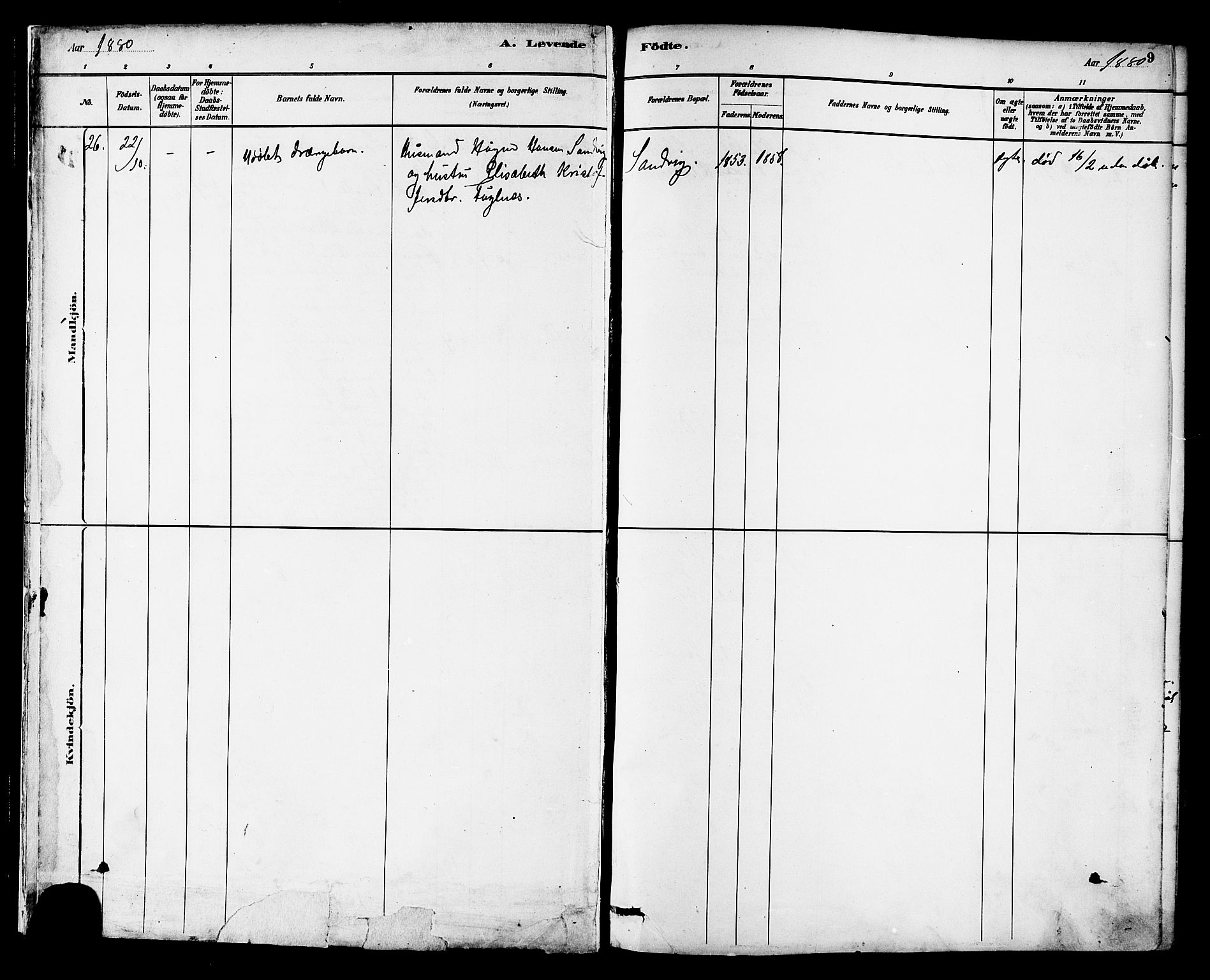 Ministerialprotokoller, klokkerbøker og fødselsregistre - Møre og Romsdal, AV/SAT-A-1454/577/L0896: Parish register (official) no. 577A03, 1880-1898, p. 9