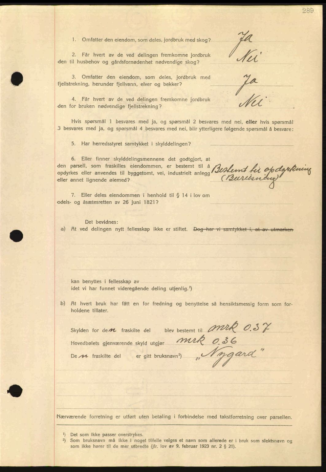 Nordmøre sorenskriveri, AV/SAT-A-4132/1/2/2Ca: Mortgage book no. A81, 1937-1937, Diary no: : 739/1937