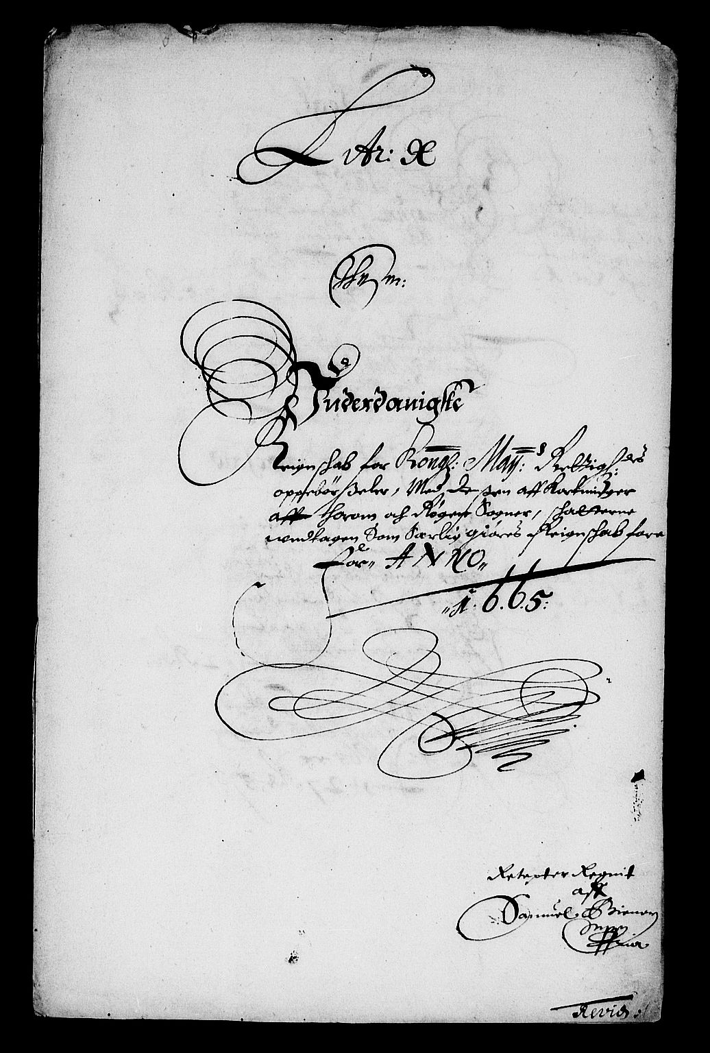 Rentekammeret inntil 1814, Reviderte regnskaper, Stiftamtstueregnskaper, Landkommissariatet på Akershus og Akershus stiftamt, AV/RA-EA-5869/R/Ra/L0029: Landkommissariatet på Akershus, 1665