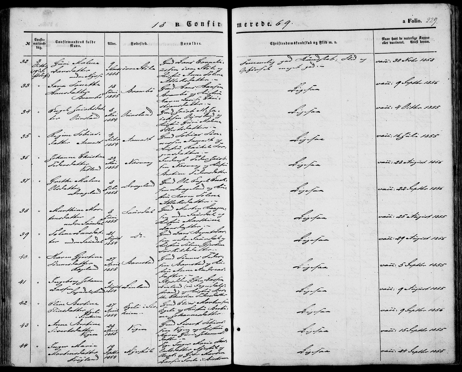 Sokndal sokneprestkontor, AV/SAST-A-101808: Parish register (official) no. A 9, 1857-1874, p. 229