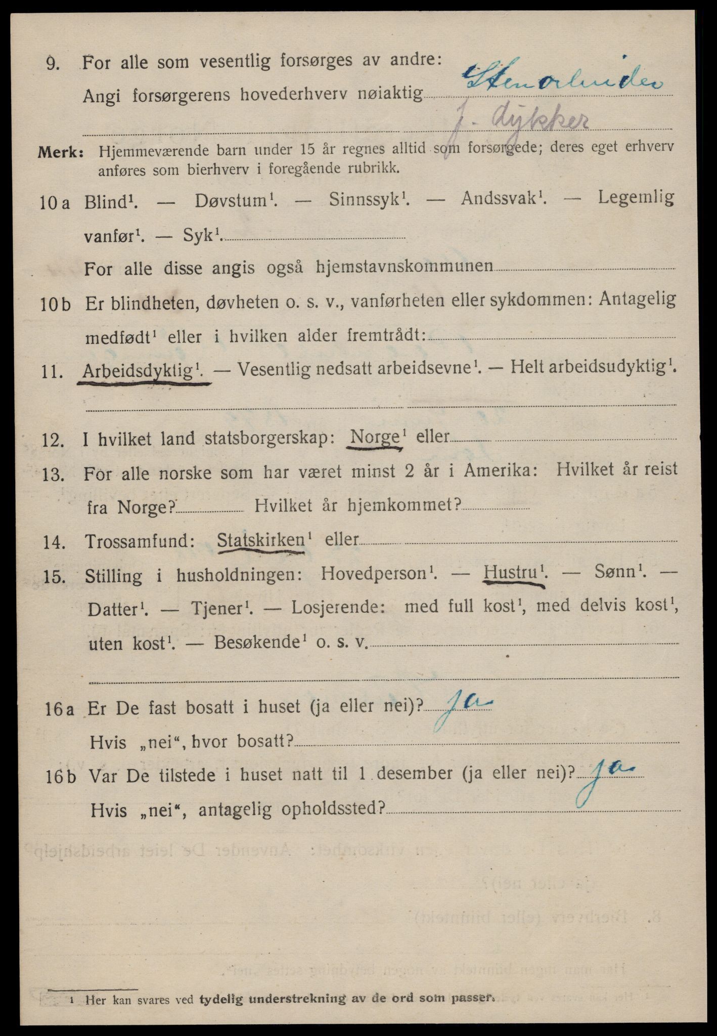 SAT, 1920 census for Ålesund, 1920, p. 42001