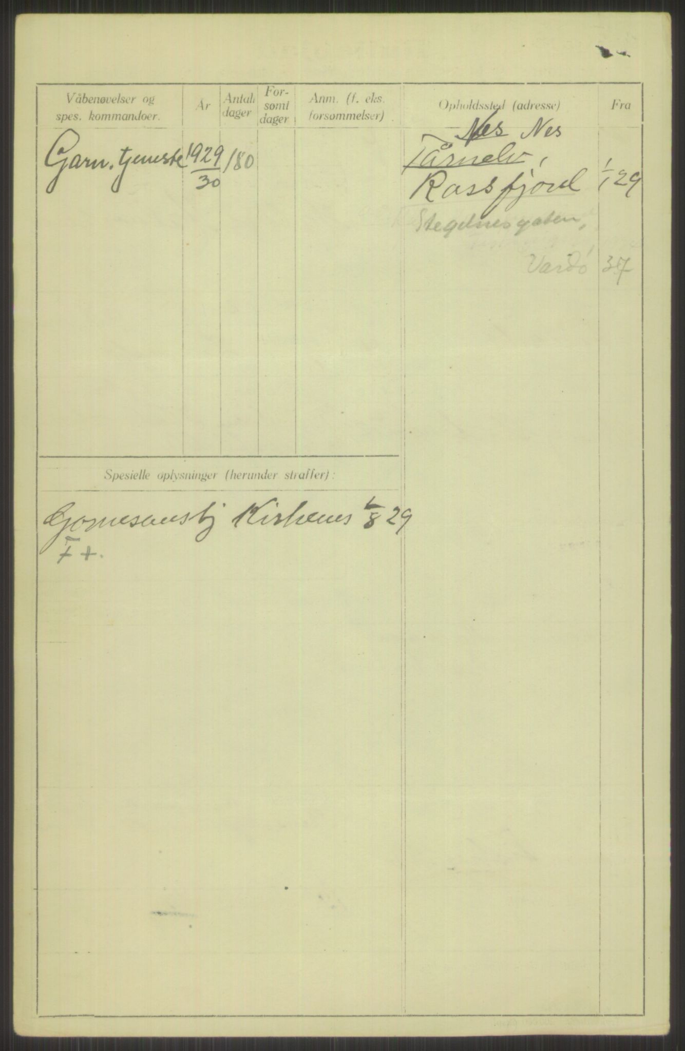 Forsvaret, Troms infanteriregiment nr. 16, AV/RA-RAFA-3146/P/Pa/L0013/0004: Rulleblad / Rulleblad for regimentets menige mannskaper, årsklasse 1929, 1929, p. 294