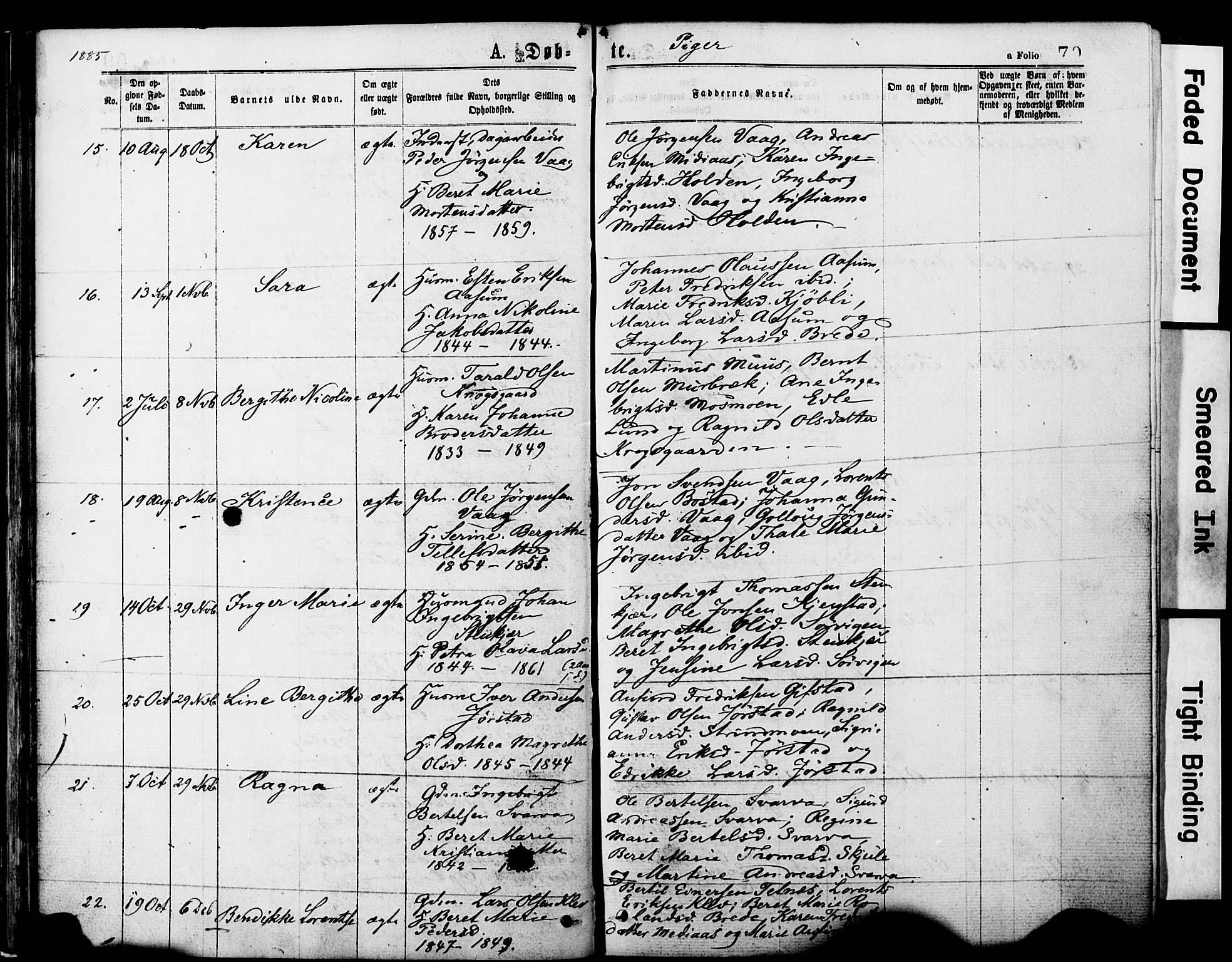 Ministerialprotokoller, klokkerbøker og fødselsregistre - Nord-Trøndelag, SAT/A-1458/749/L0473: Parish register (official) no. 749A07, 1873-1887, p. 70